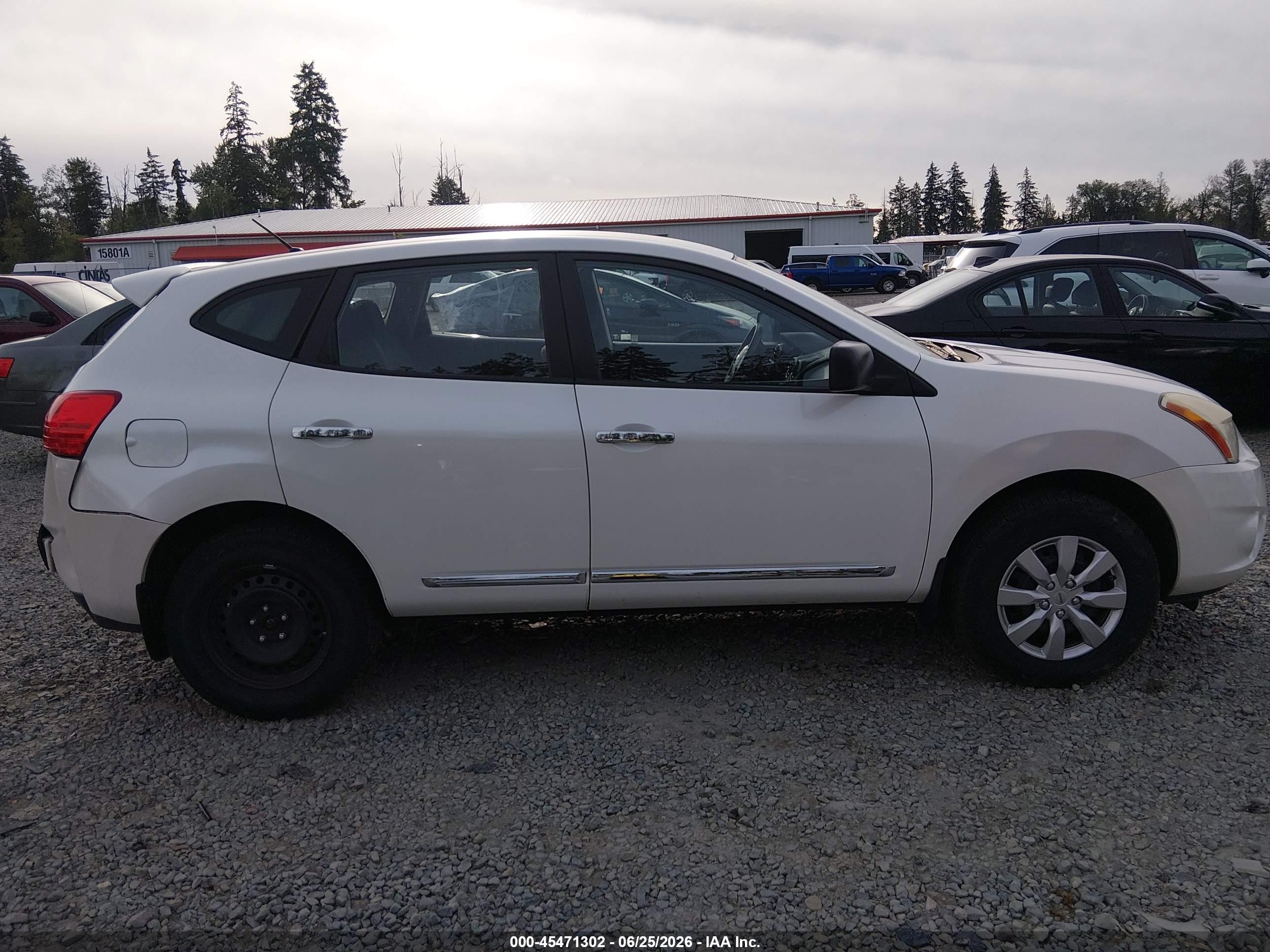 2011 Nissan Rogue S White vin: JN8AS5MV3BW273505