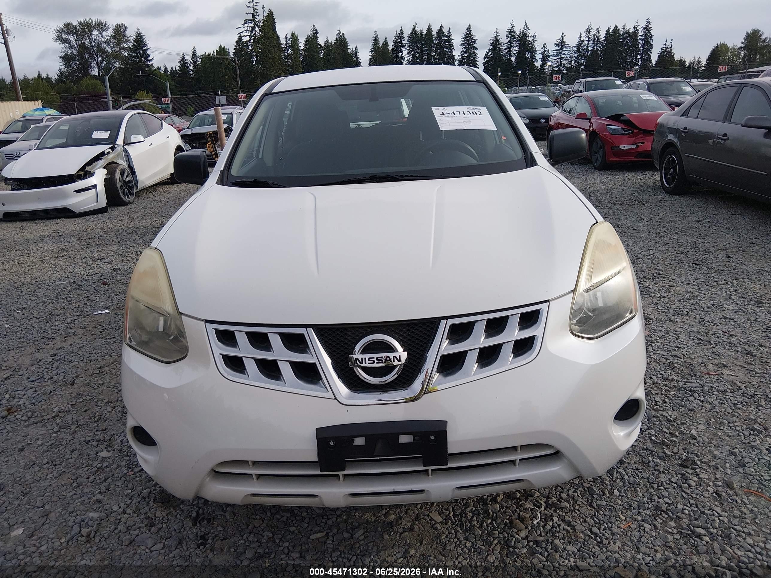 2011 Nissan Rogue S White vin: JN8AS5MV3BW273505