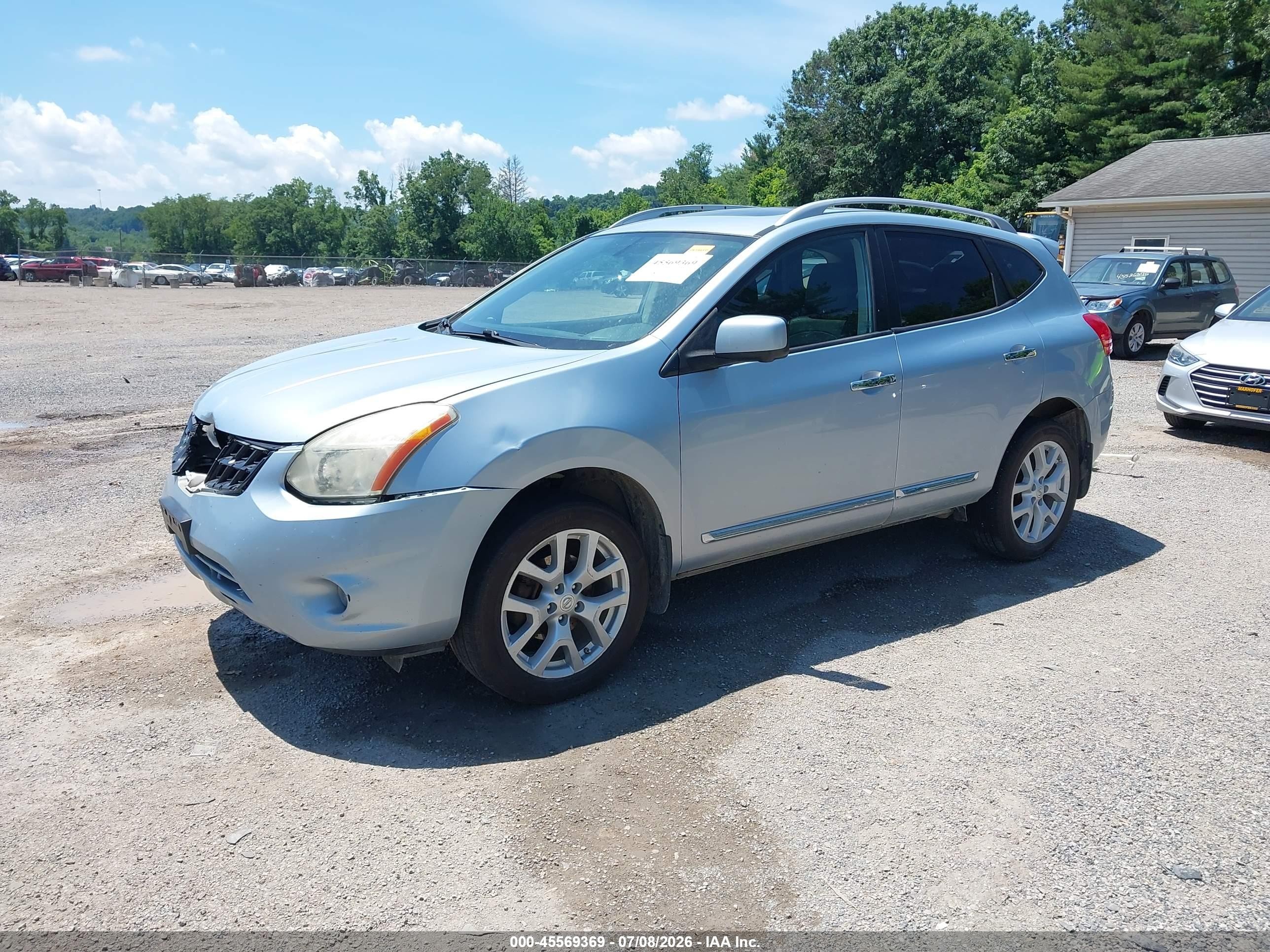 2012 Nissan Rogue Sv W/sl Pkg Silver vin: JN8AS5MV3CW366784