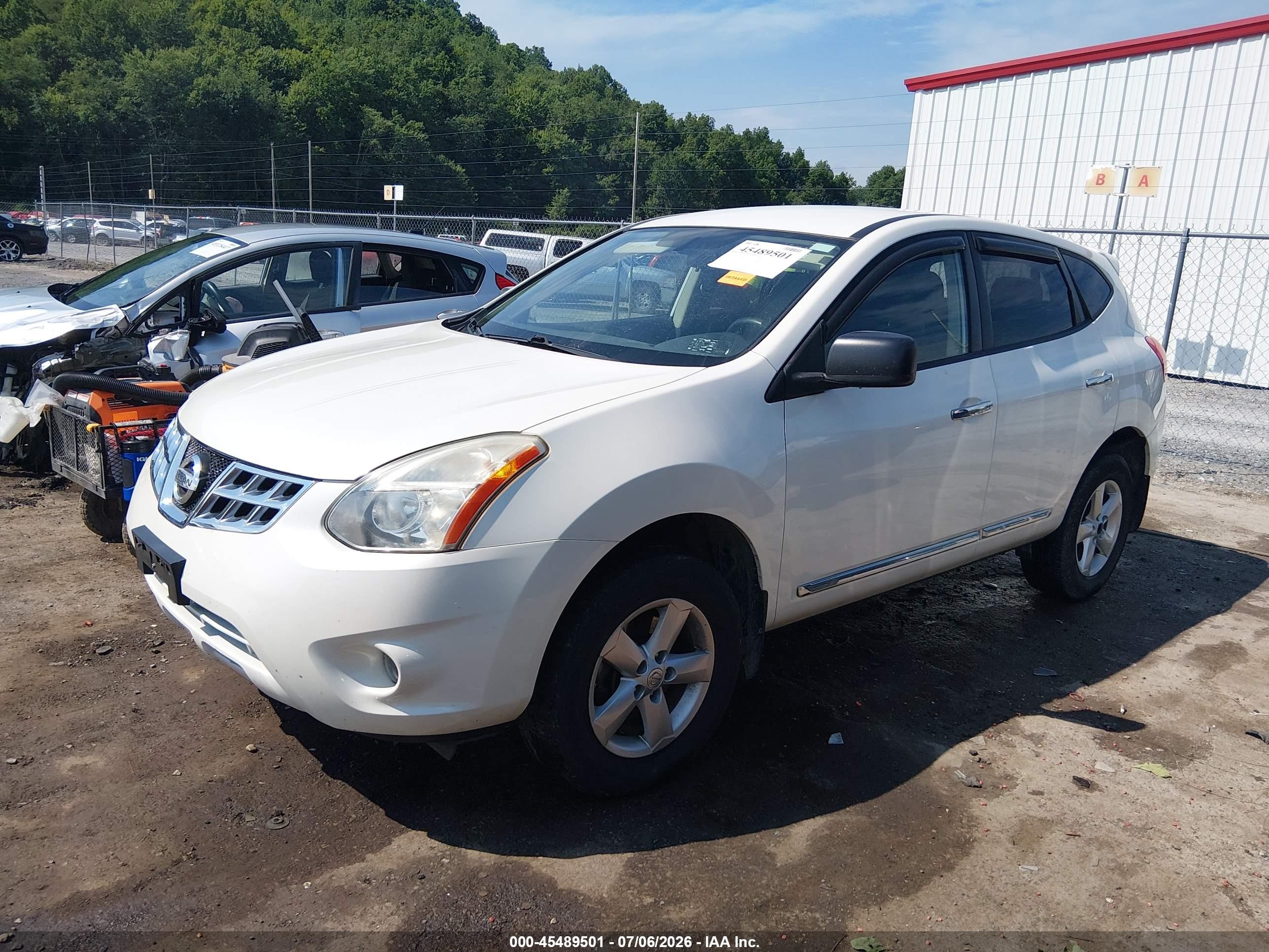 2012 Nissan Rogue S White vin: JN8AS5MV3CW366980