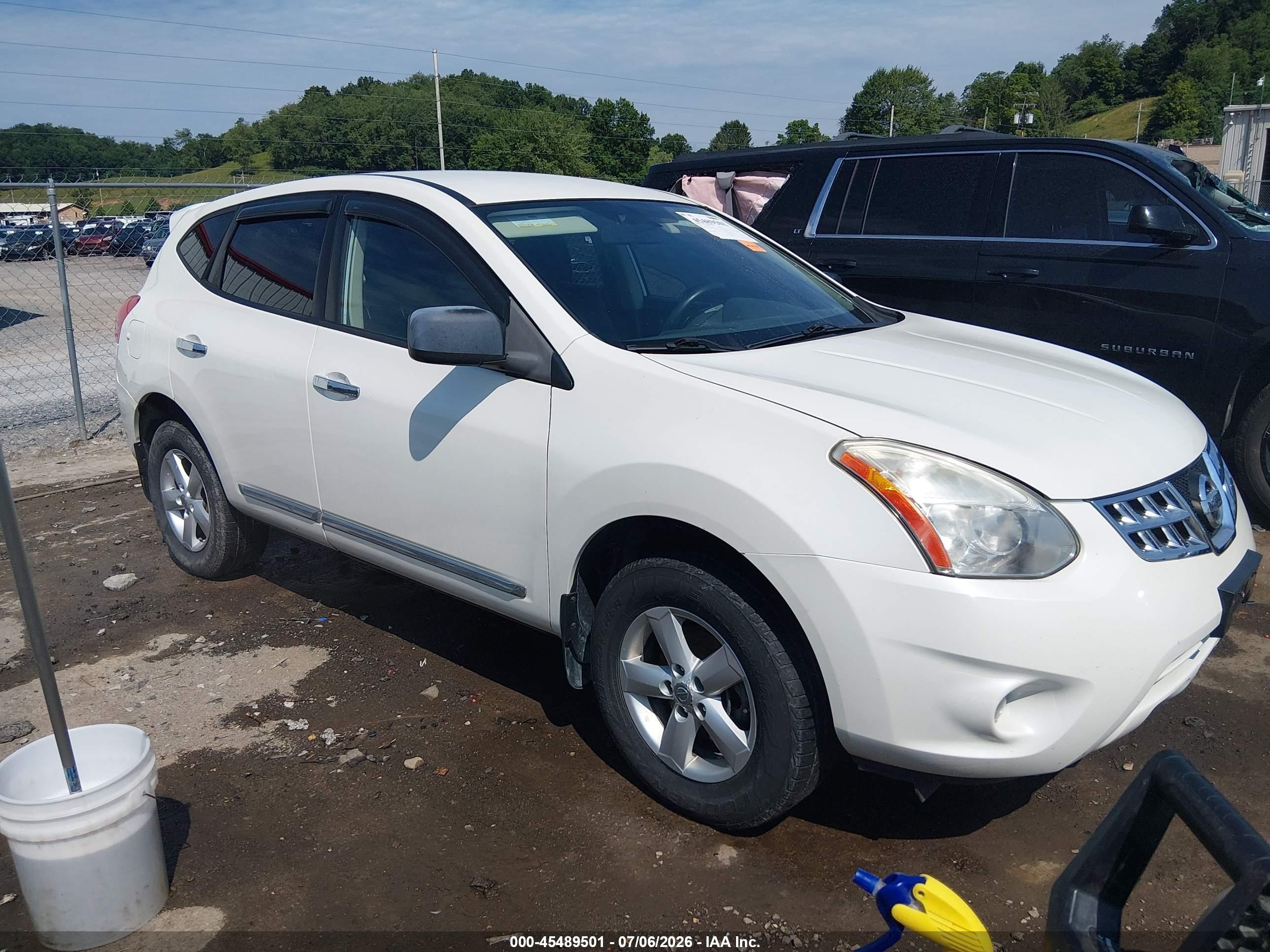 2012 Nissan Rogue S White vin: JN8AS5MV3CW366980