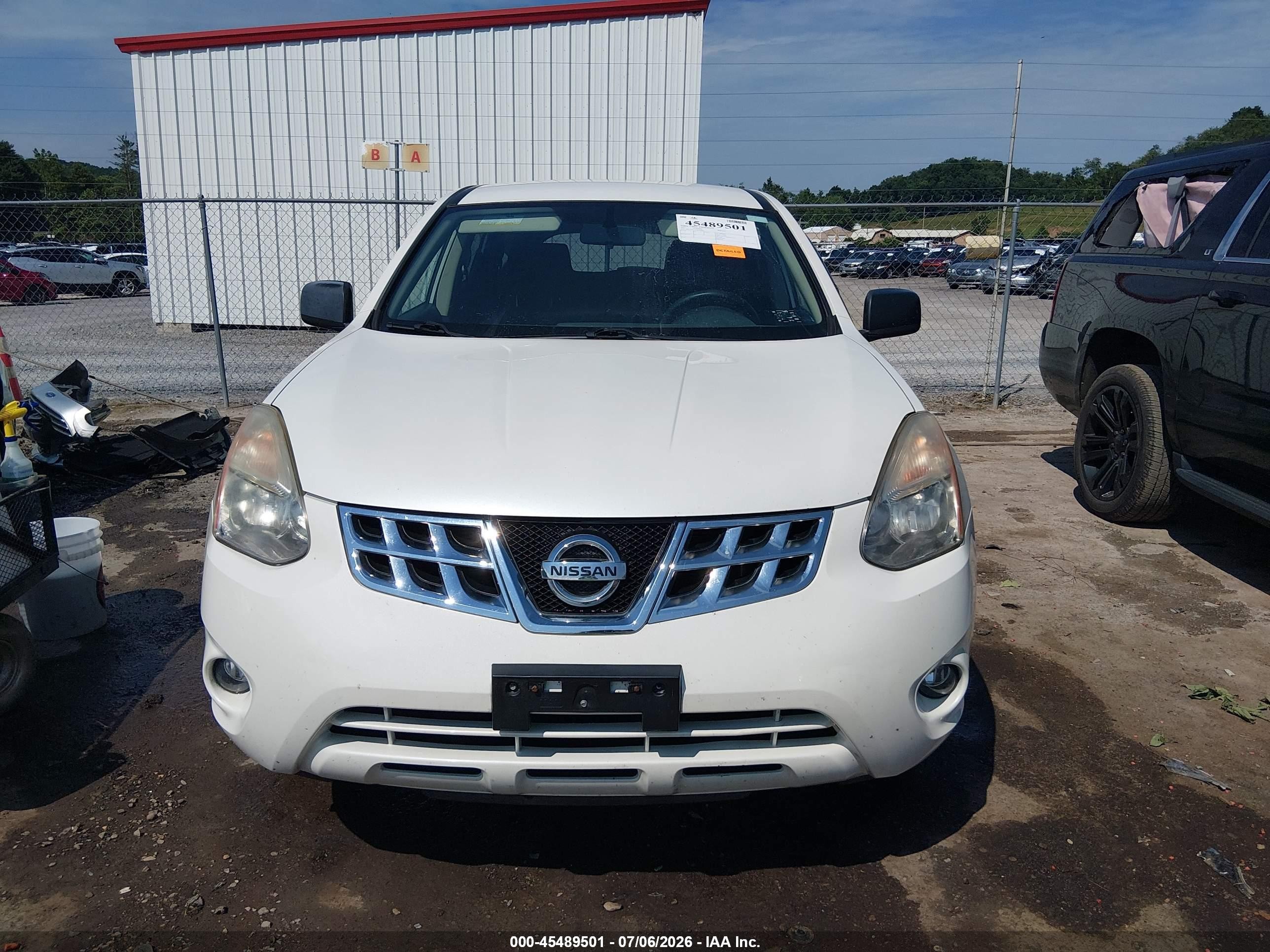 2012 Nissan Rogue S White vin: JN8AS5MV3CW366980