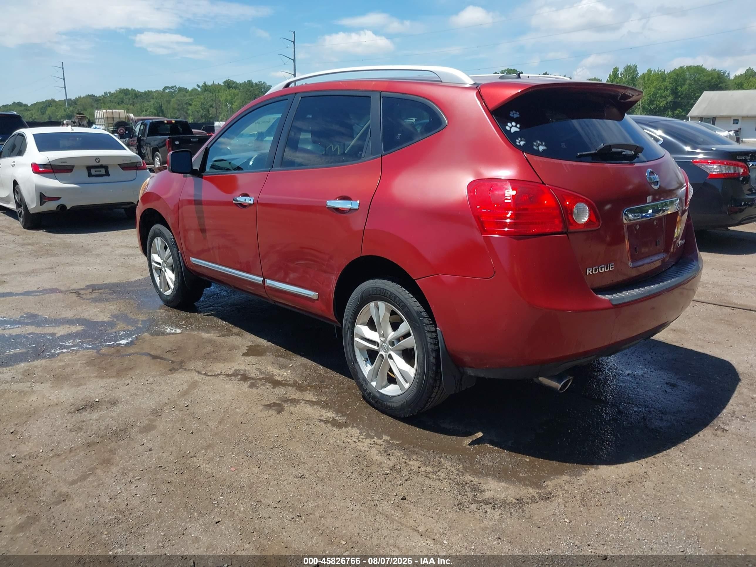 2012 Nissan Rogue Sv Red vin: JN8AS5MV3CW371340