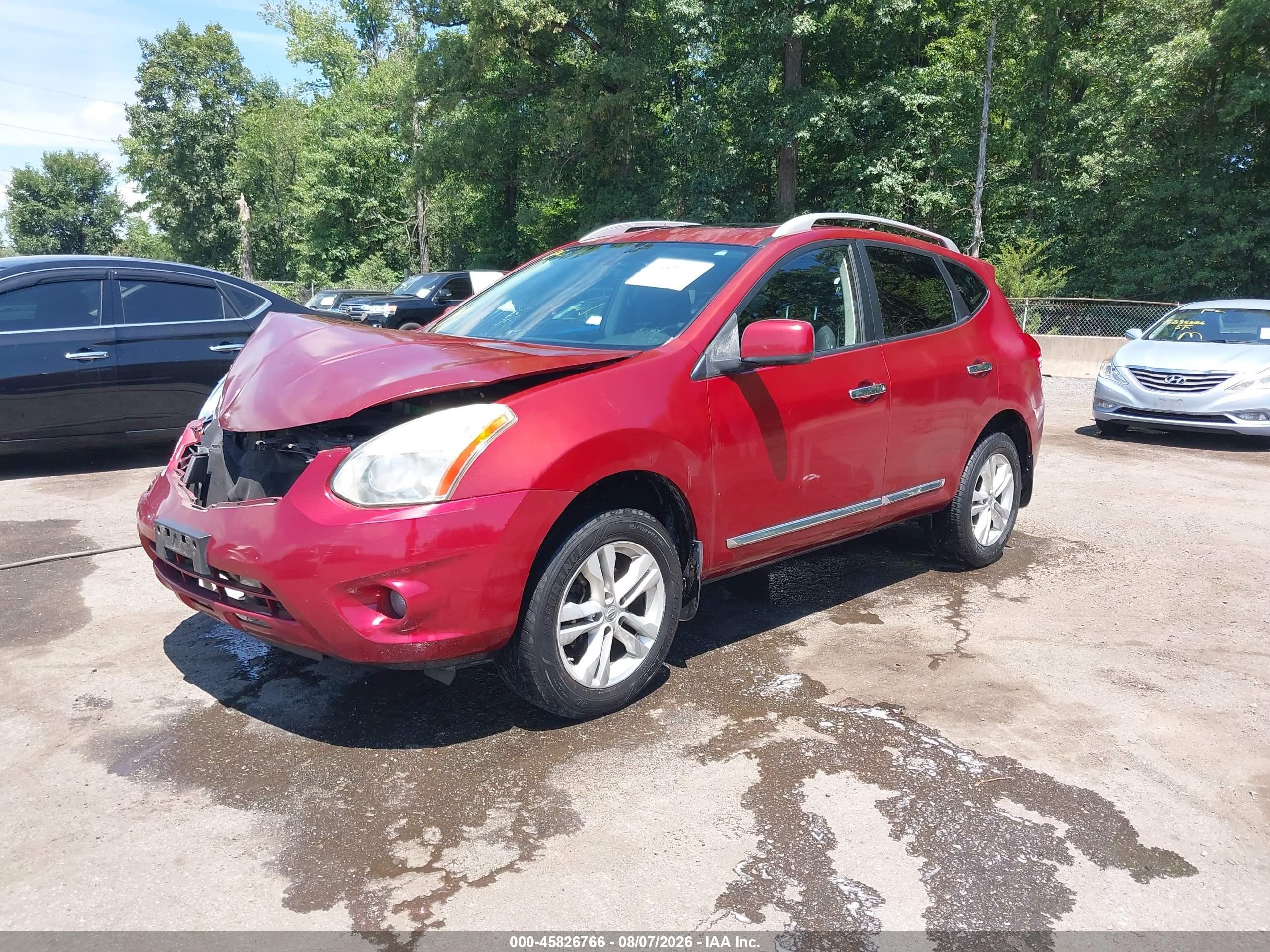 2012 Nissan Rogue Sv Red vin: JN8AS5MV3CW371340
