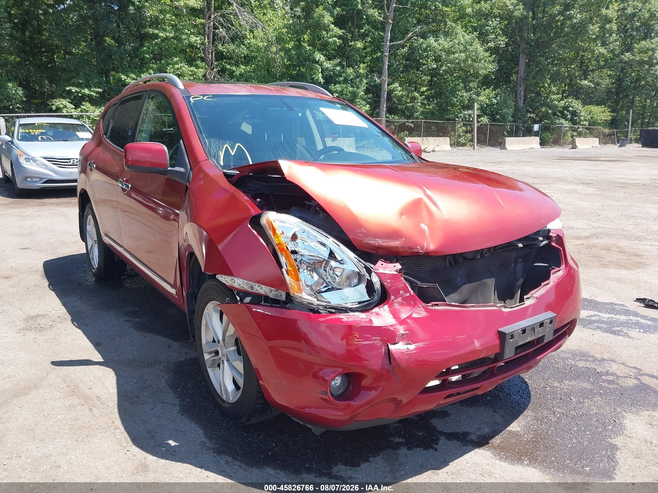 2012 Nissan Rogue Sv Red vin: JN8AS5MV3CW371340