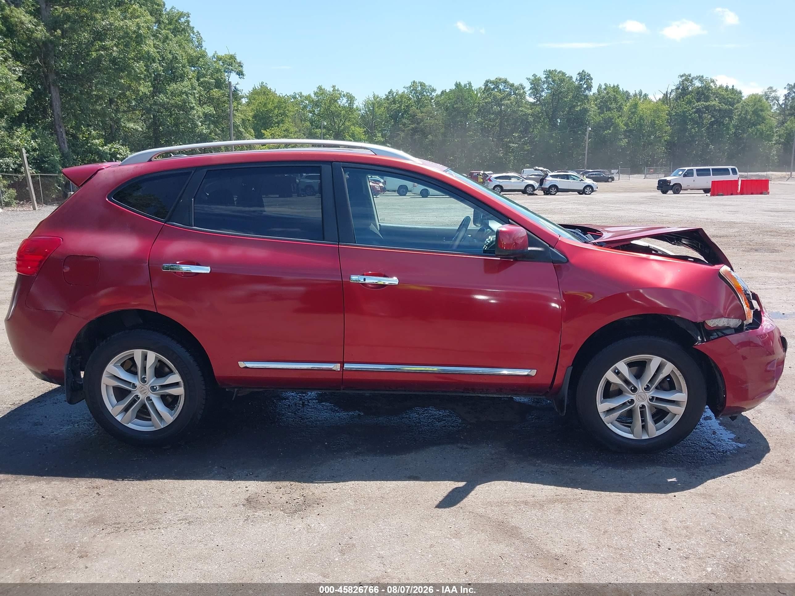 2012 Nissan Rogue Sv Red vin: JN8AS5MV3CW371340