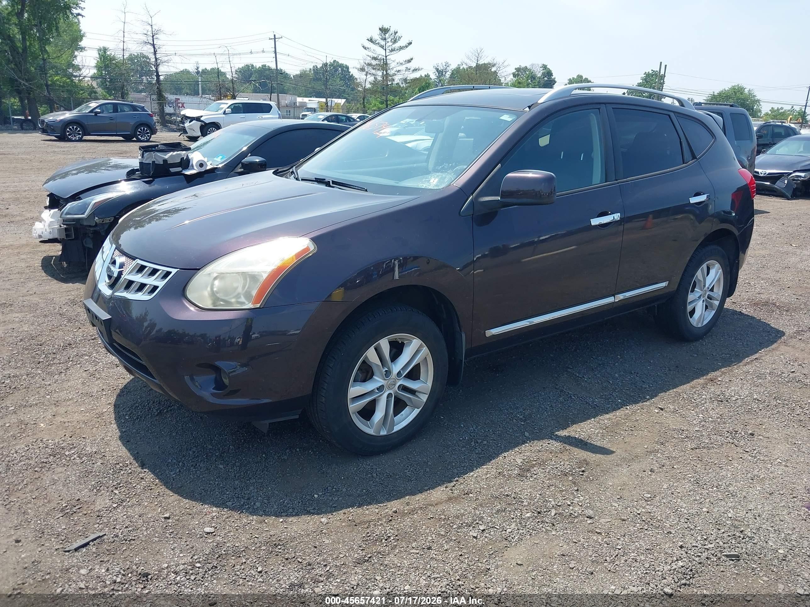 2012 Nissan Rogue Sv Фиолетовый vin: JN8AS5MV3CW372830