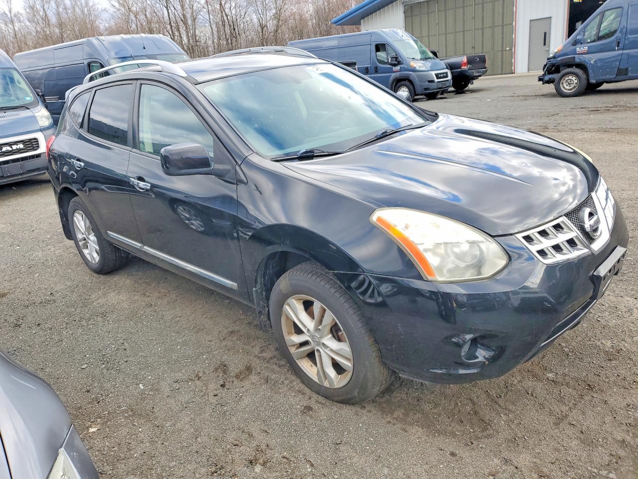 2012 Nissan Rogue S Black vin: JN8AS5MV3CW386128