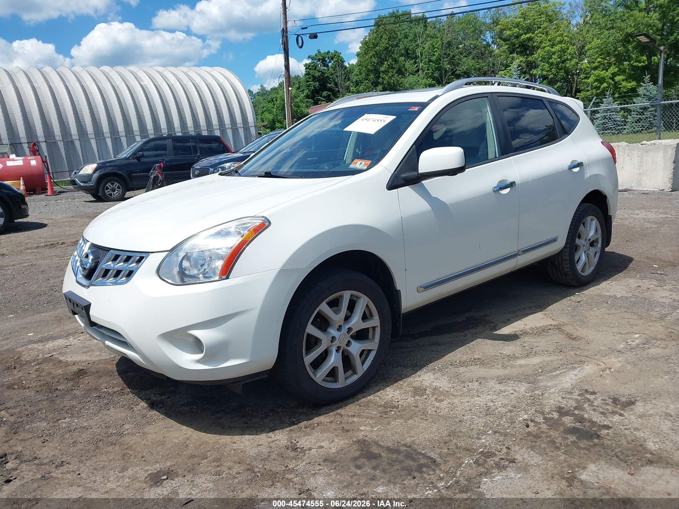 2012 Nissan Rogue Sv W/sl Pkg White vin: JN8AS5MV3CW392589