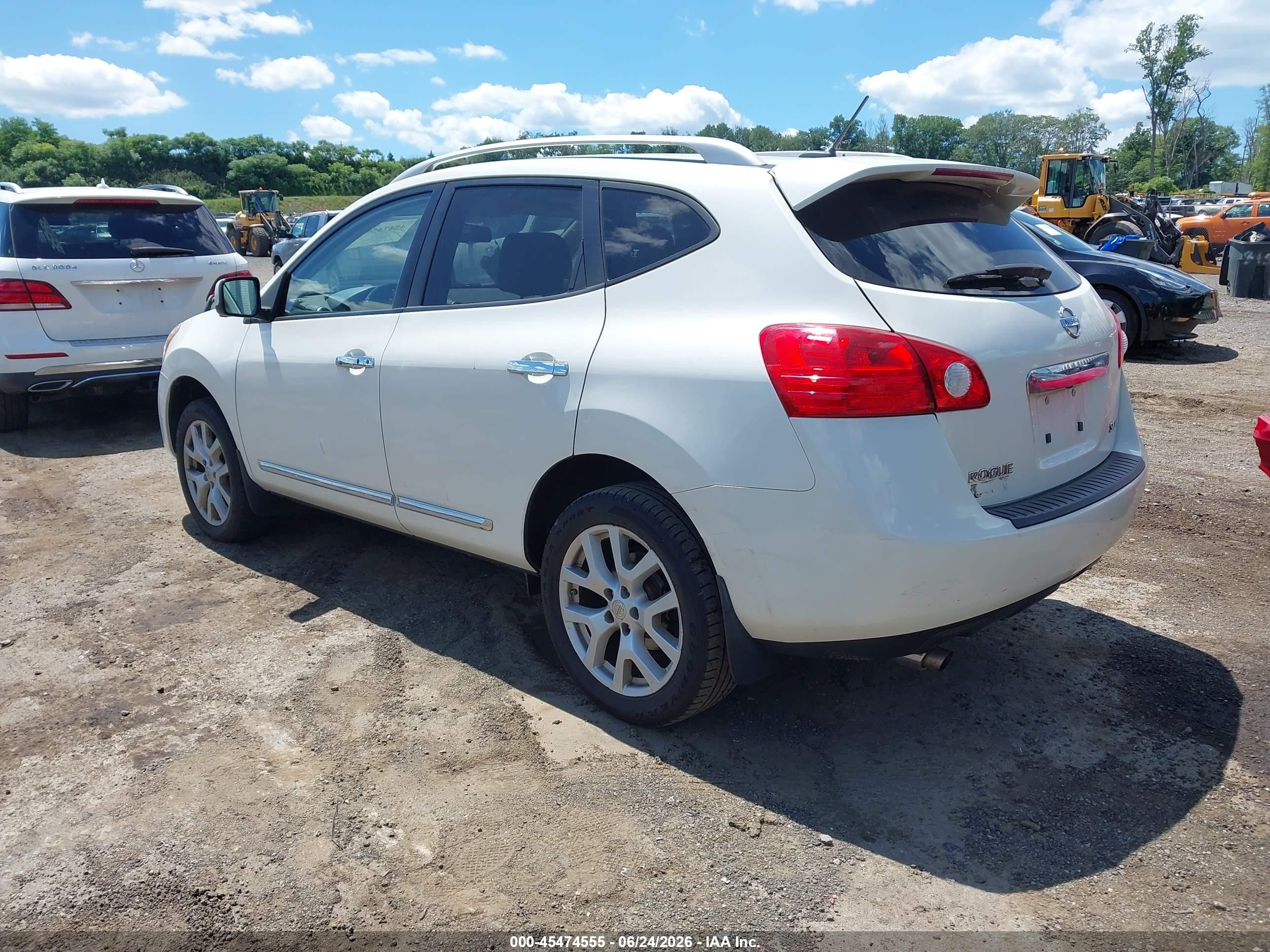 2012 Nissan Rogue Sv W/sl Pkg White vin: JN8AS5MV3CW392589