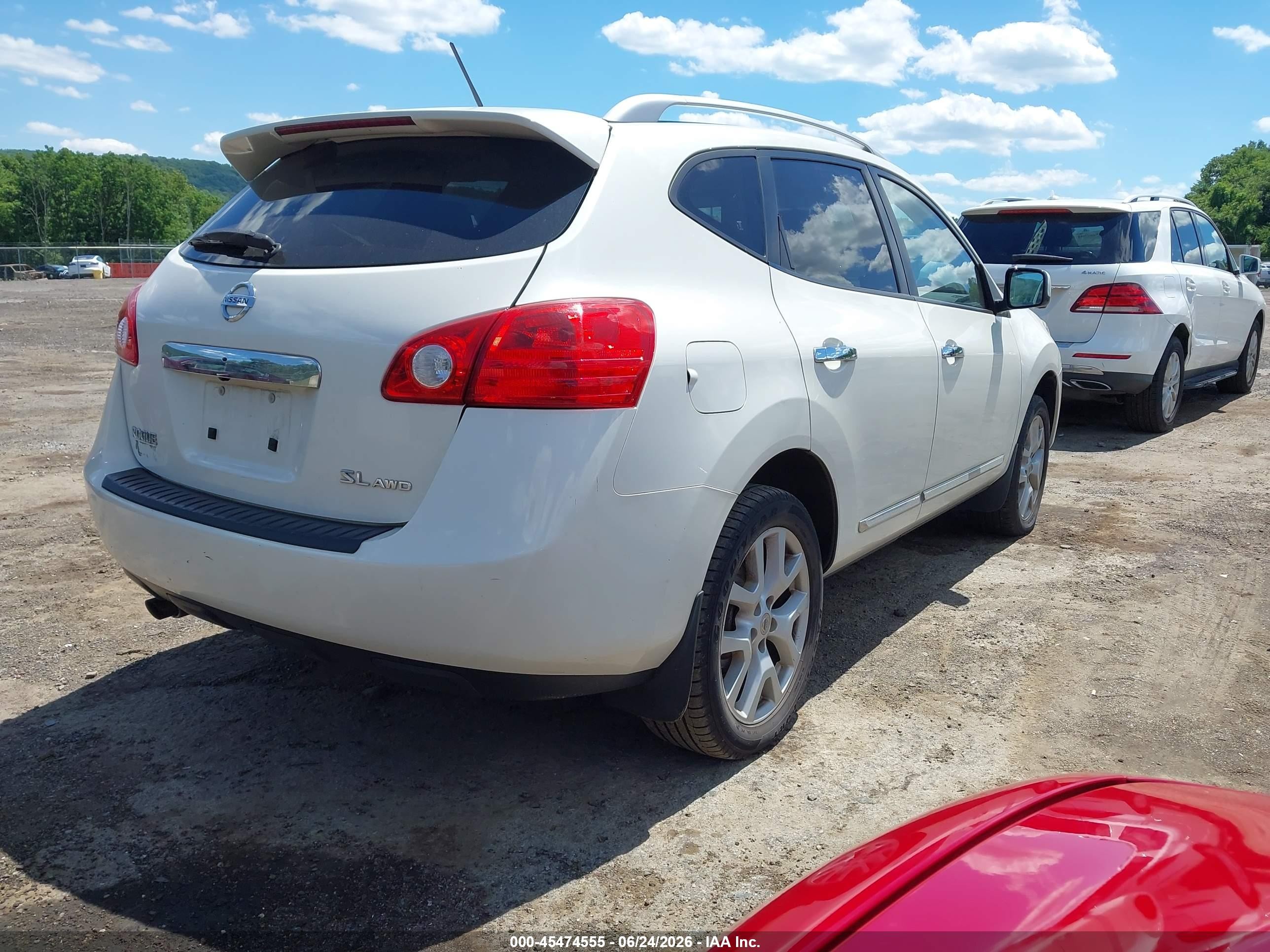 2012 Nissan Rogue Sv W/sl Pkg White vin: JN8AS5MV3CW392589