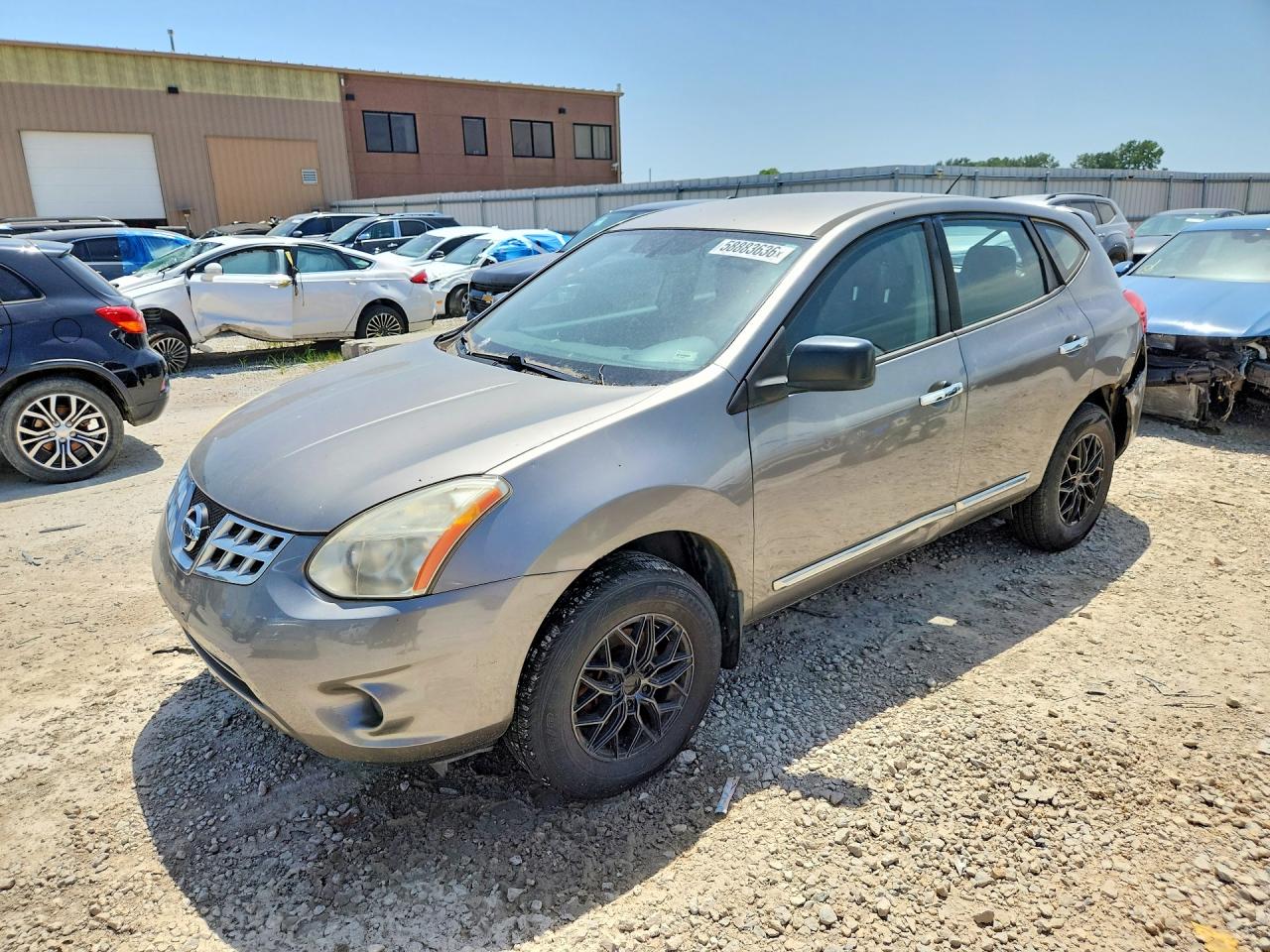 2012 Nissan Rogue S Gray vin: JN8AS5MV3CW406555