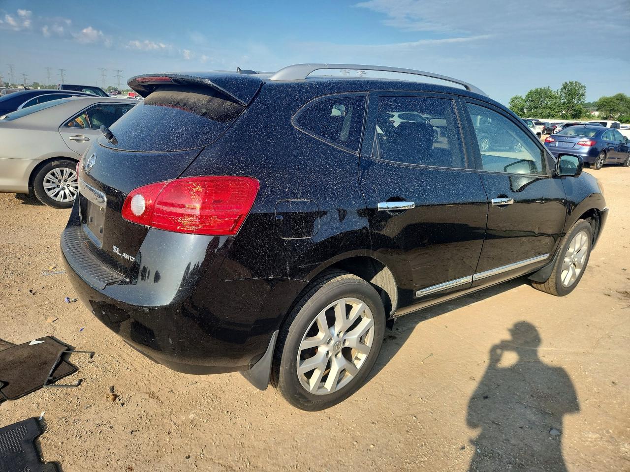 2012 Nissan Rogue S Черный vin: JN8AS5MV3CW407785