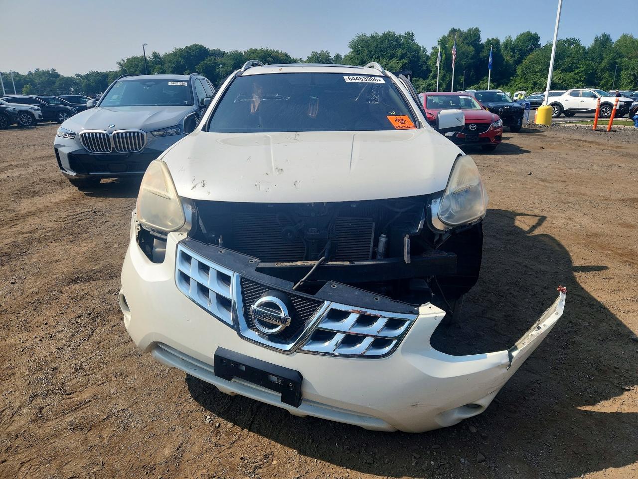 2012 Nissan Rogue S White vin: JN8AS5MV3CW408127
