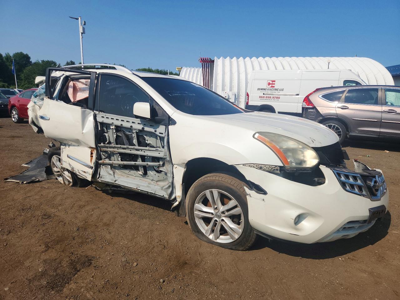 2012 Nissan Rogue S White vin: JN8AS5MV3CW408127