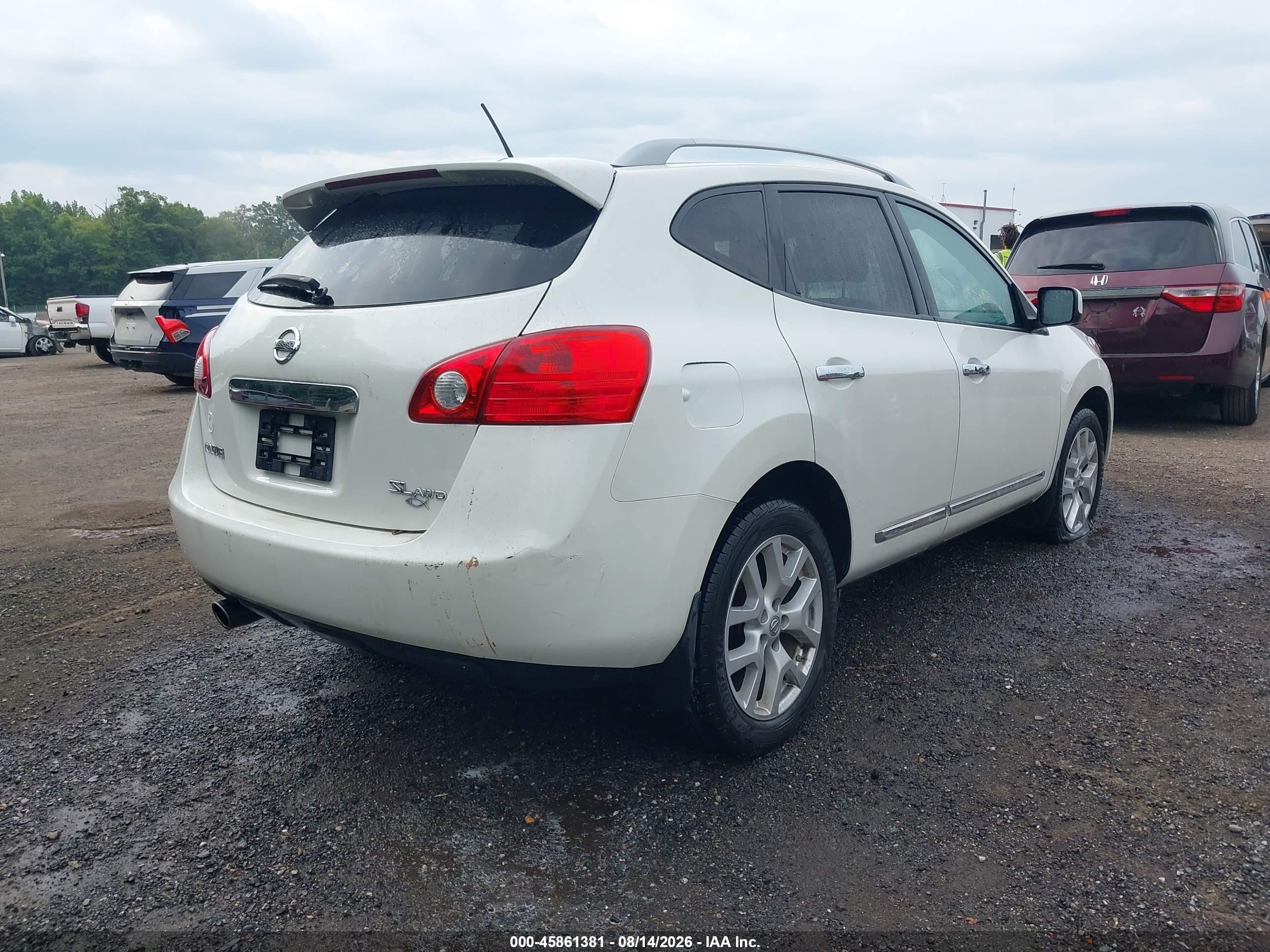 2012 Nissan Rogue Sv W/sl Pkg Белый vin: JN8AS5MV3CW419449