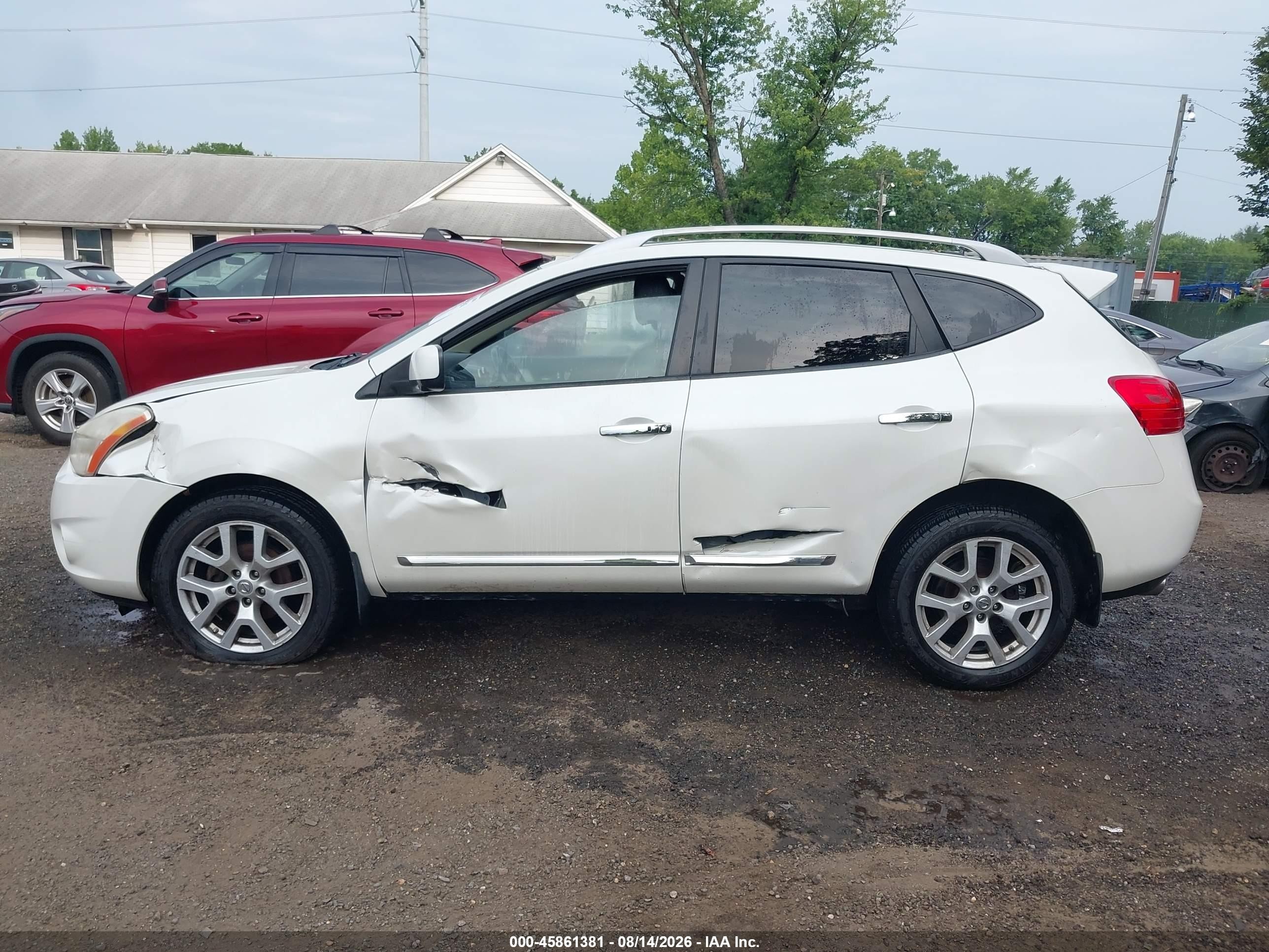 2012 Nissan Rogue Sv W/sl Pkg Белый vin: JN8AS5MV3CW419449