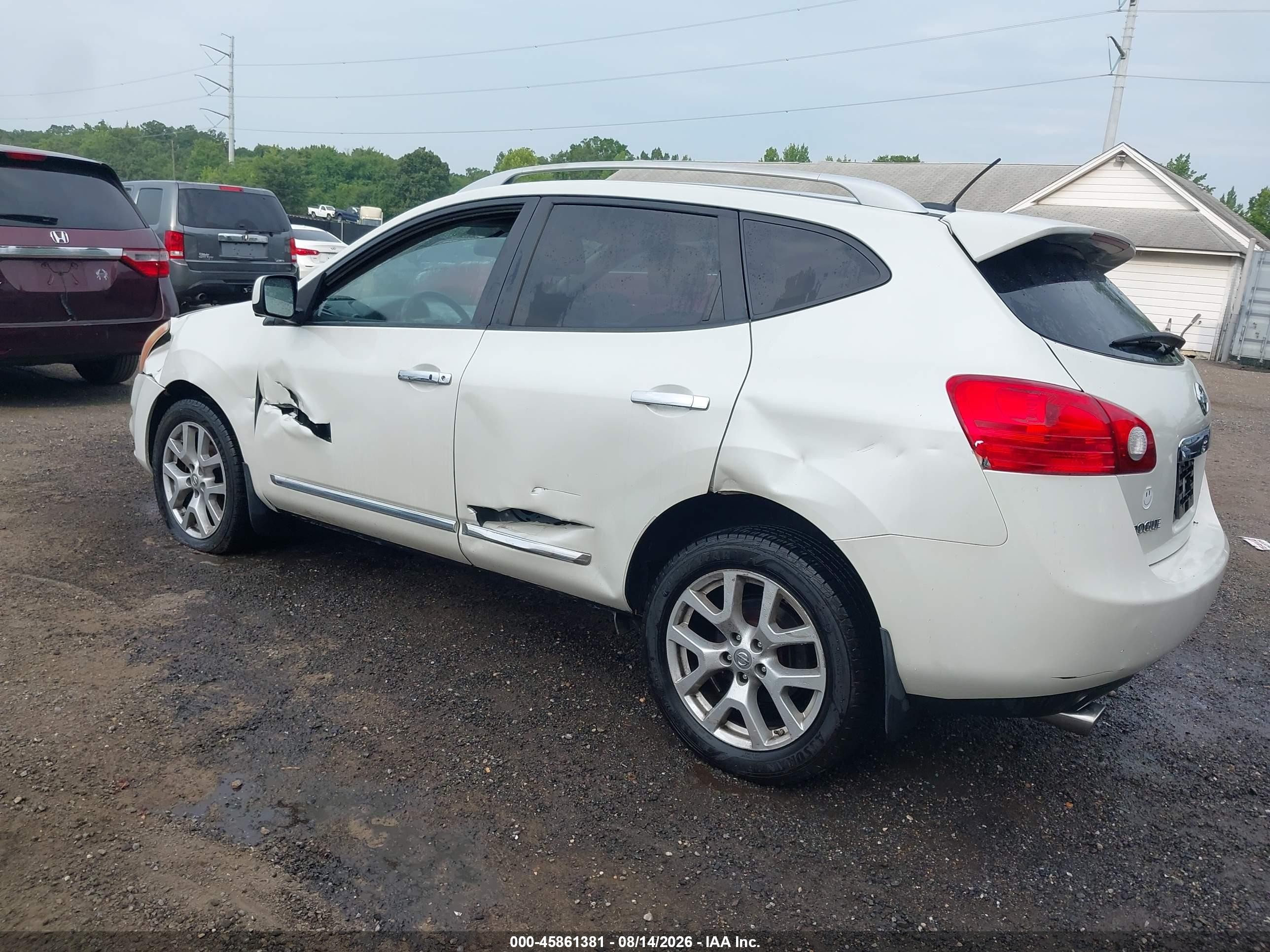 2012 Nissan Rogue Sv W/sl Pkg Белый vin: JN8AS5MV3CW419449