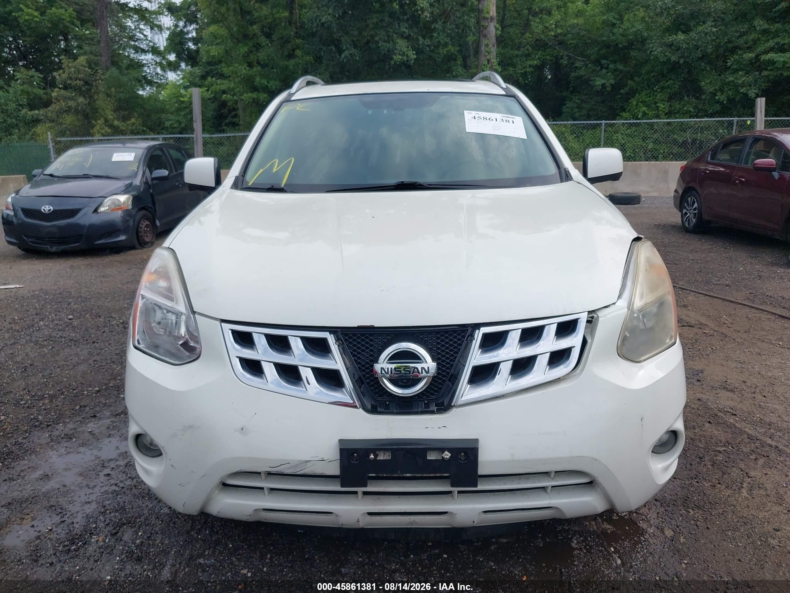 2012 Nissan Rogue Sv W/sl Pkg Белый vin: JN8AS5MV3CW419449