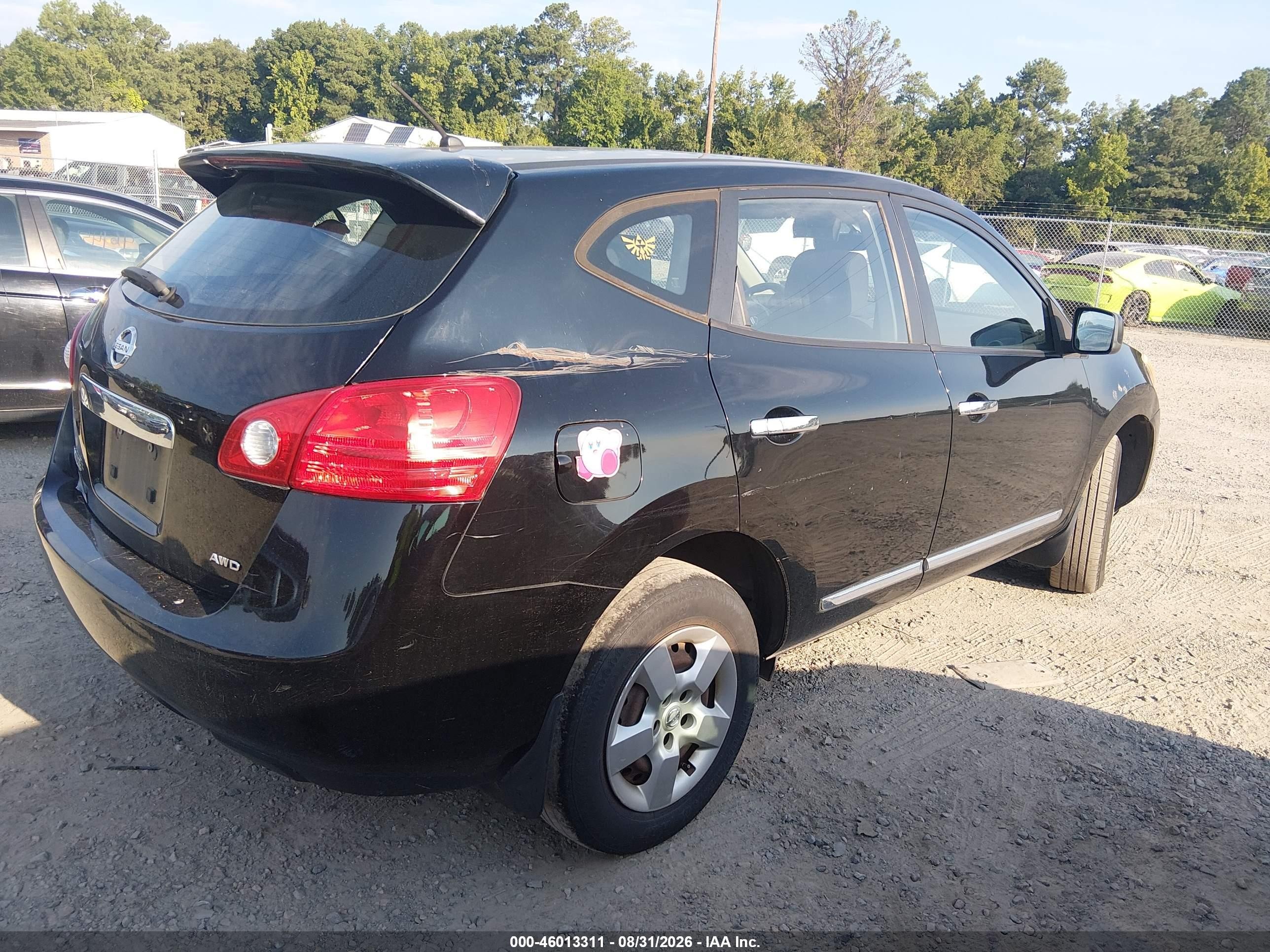 2012 Nissan Rogue S Black vin: JN8AS5MV3CW702062