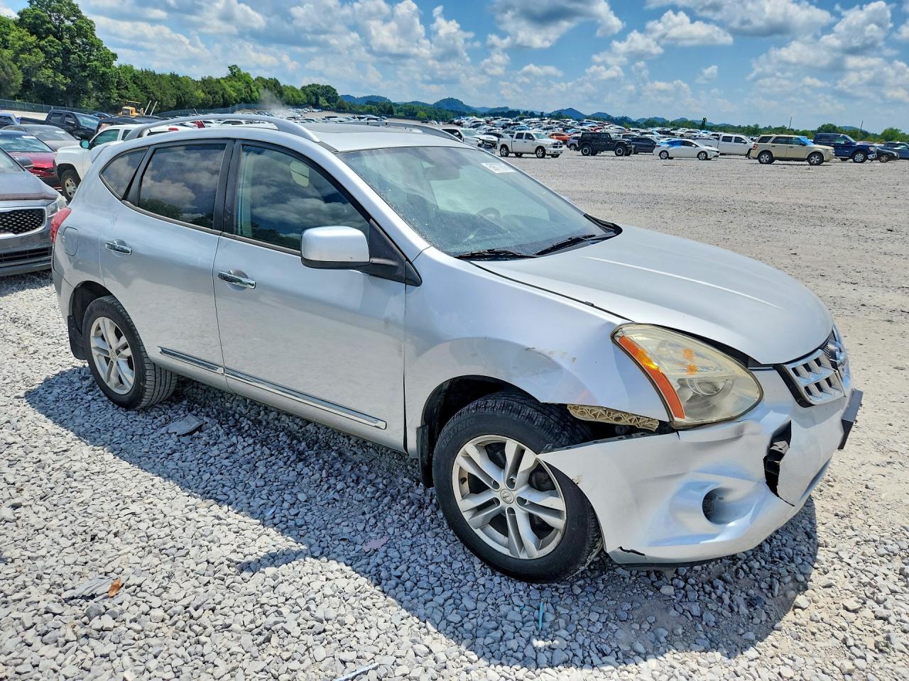 2012 Nissan Rogue S Silver vin: JN8AS5MV3CW709707