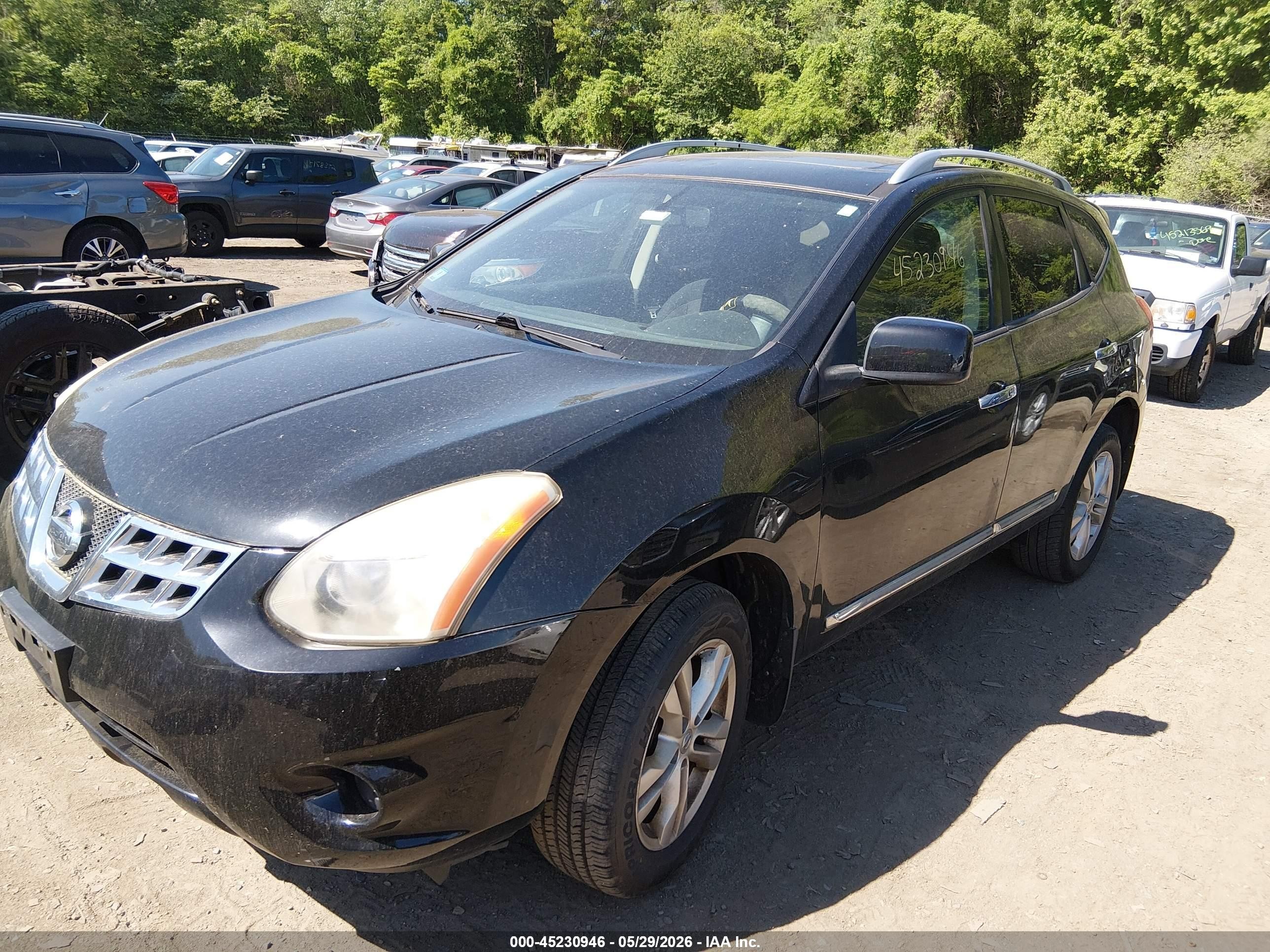 2012 Nissan Rogue Sv Black vin: JN8AS5MV3CW715300