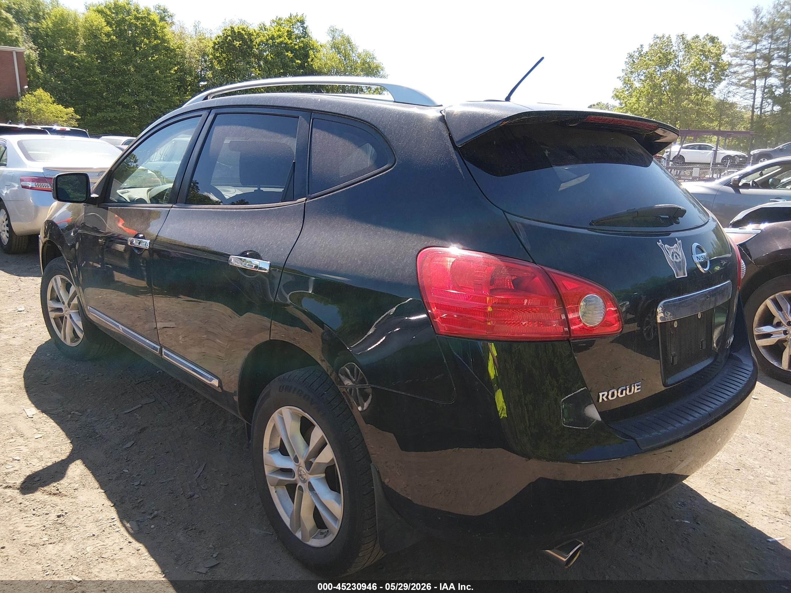 2012 Nissan Rogue Sv Black vin: JN8AS5MV3CW715300