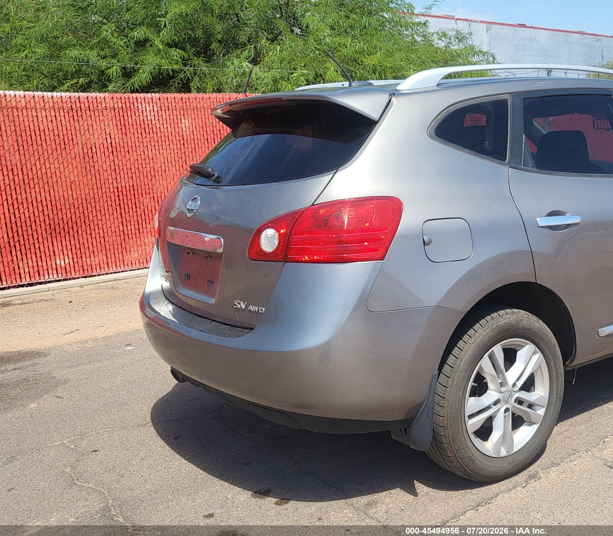 2012 Nissan Rogue Sv Gray vin: JN8AS5MV3CW717175