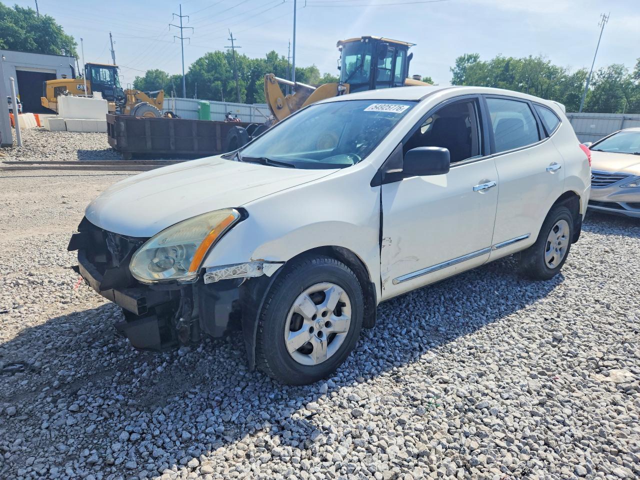 2013 Nissan Rogue S White vin: JN8AS5MV3DW109044