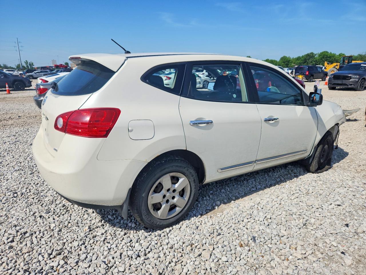 2013 Nissan Rogue S White vin: JN8AS5MV3DW109044