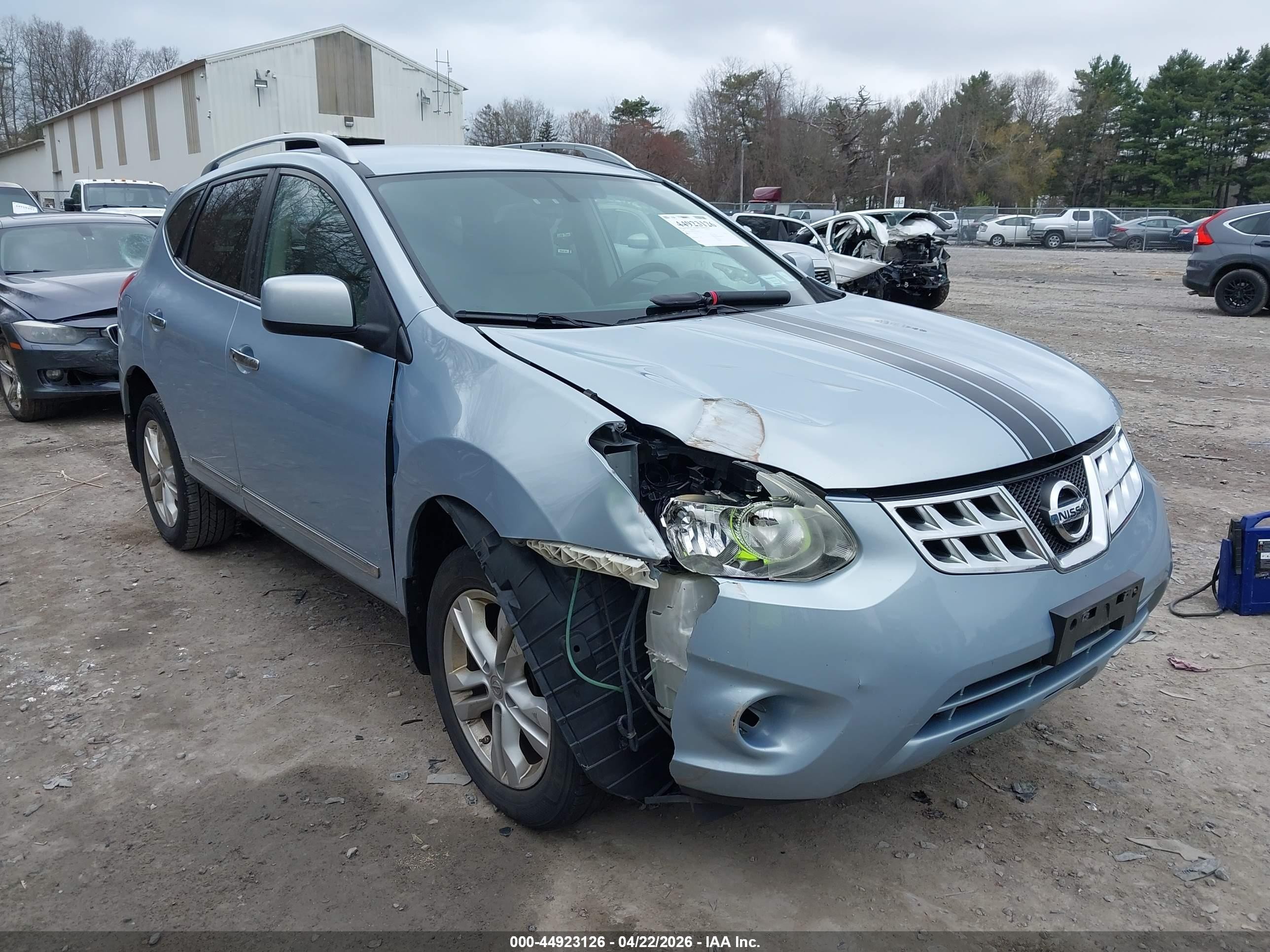 2013 Nissan Rogue Sv Light Blue vin: JN8AS5MV3DW113918