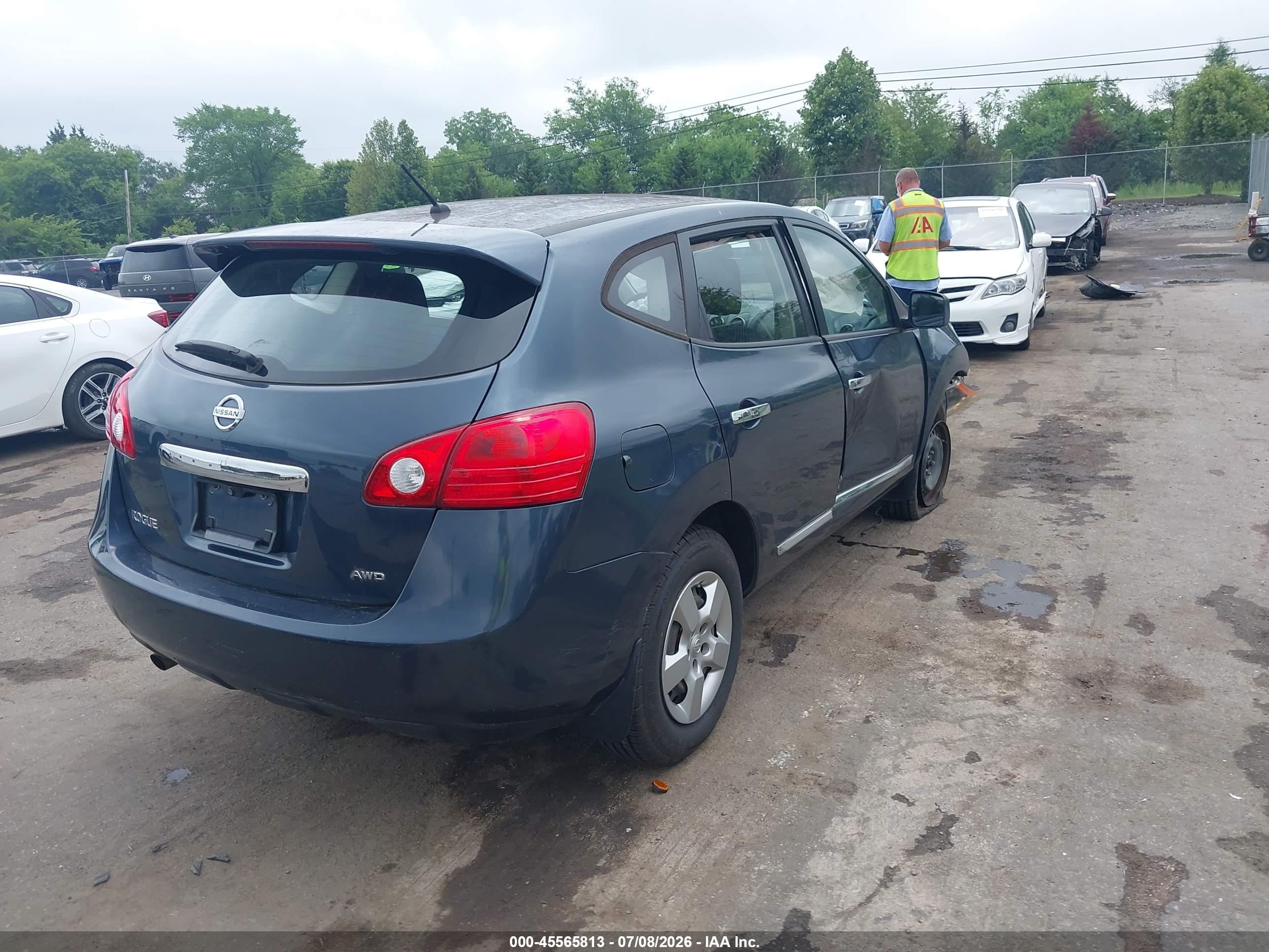 2013 Nissan Rogue S Blue vin: JN8AS5MV3DW115894