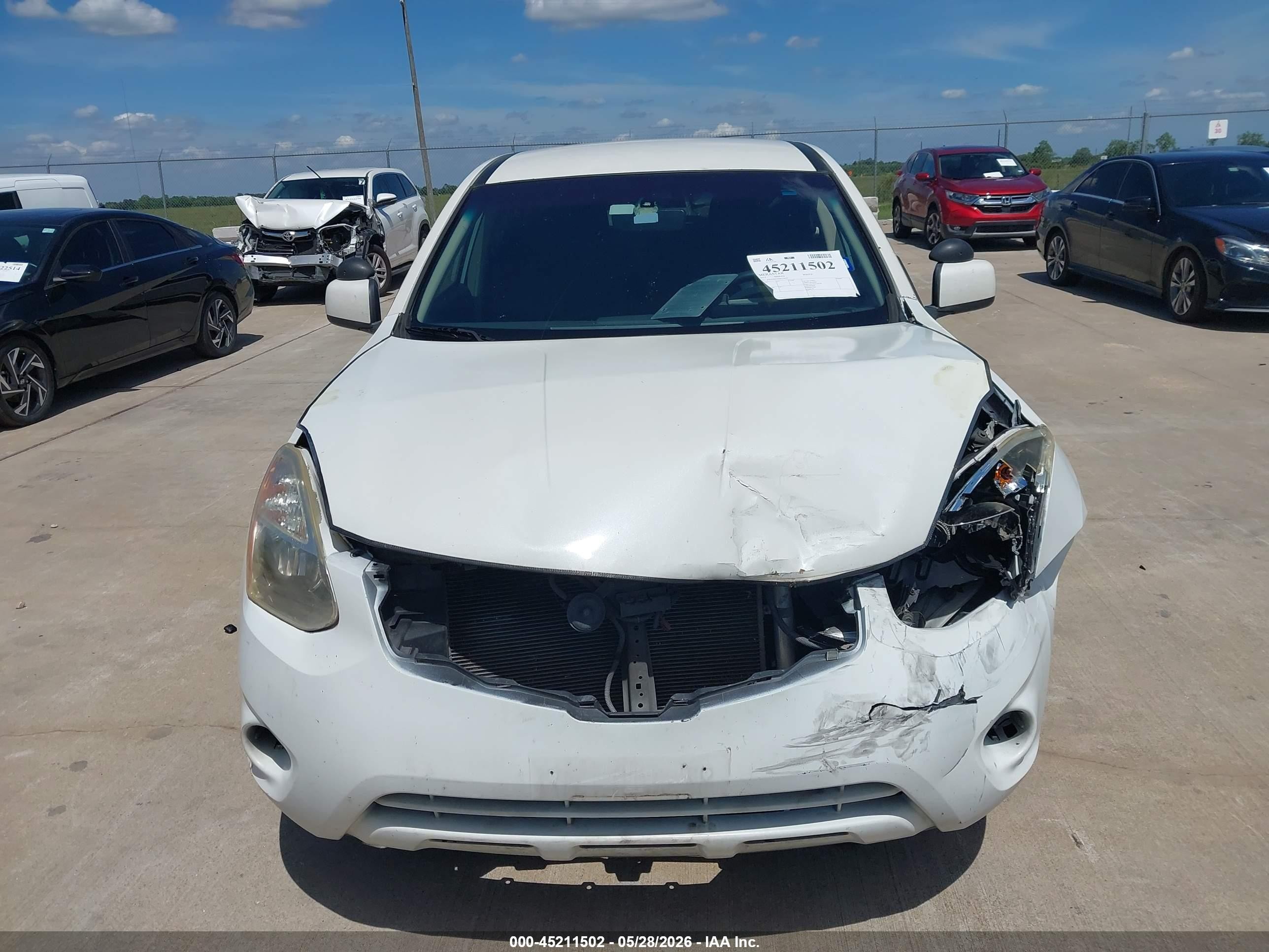 2013 Nissan Rogue S White vin: JN8AS5MV3DW124479