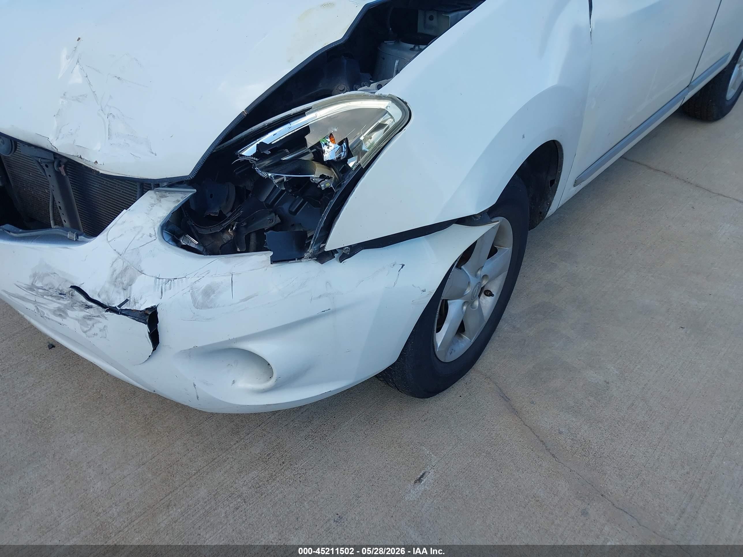 2013 Nissan Rogue S White vin: JN8AS5MV3DW124479