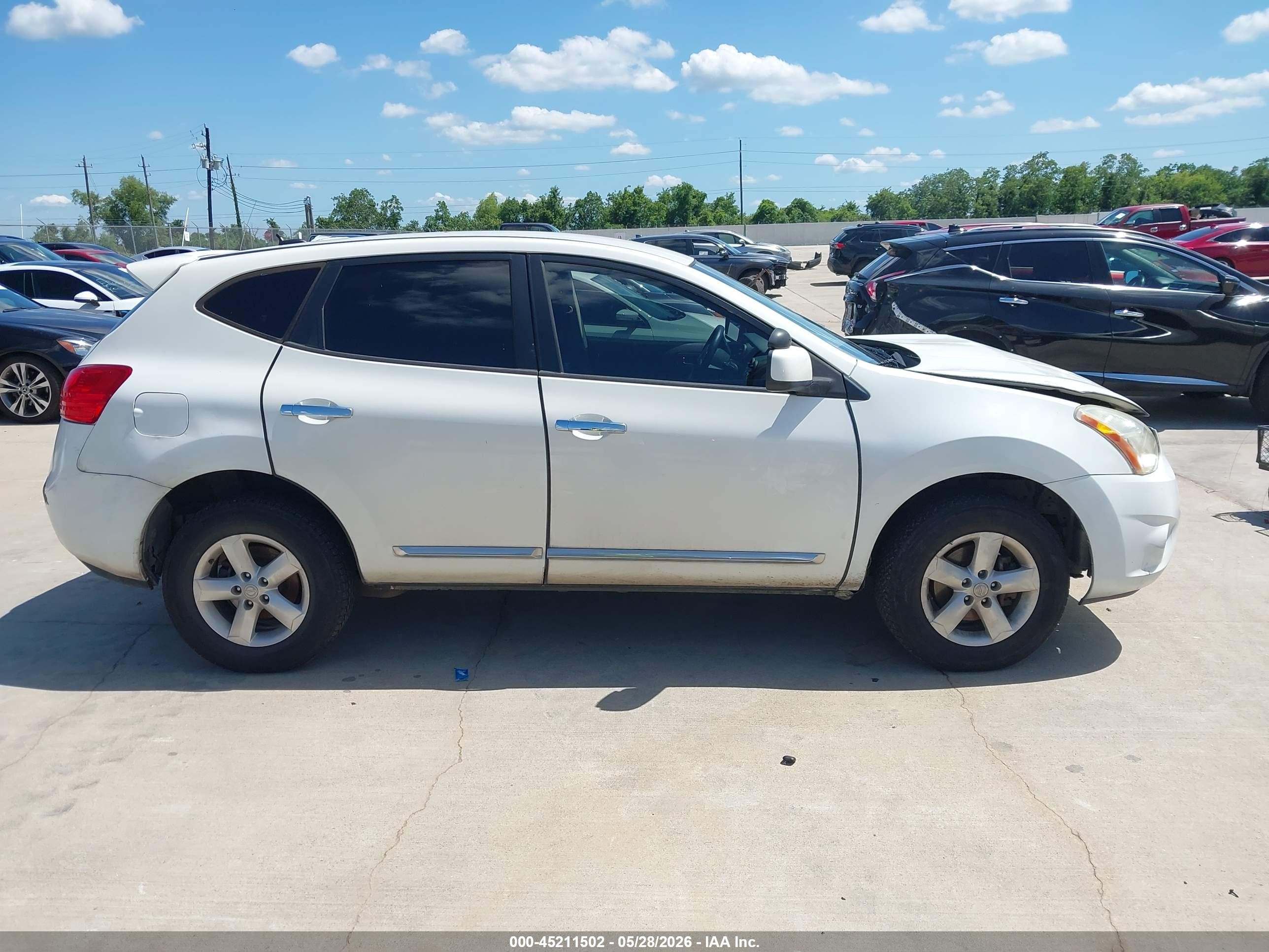 2013 Nissan Rogue S White vin: JN8AS5MV3DW124479
