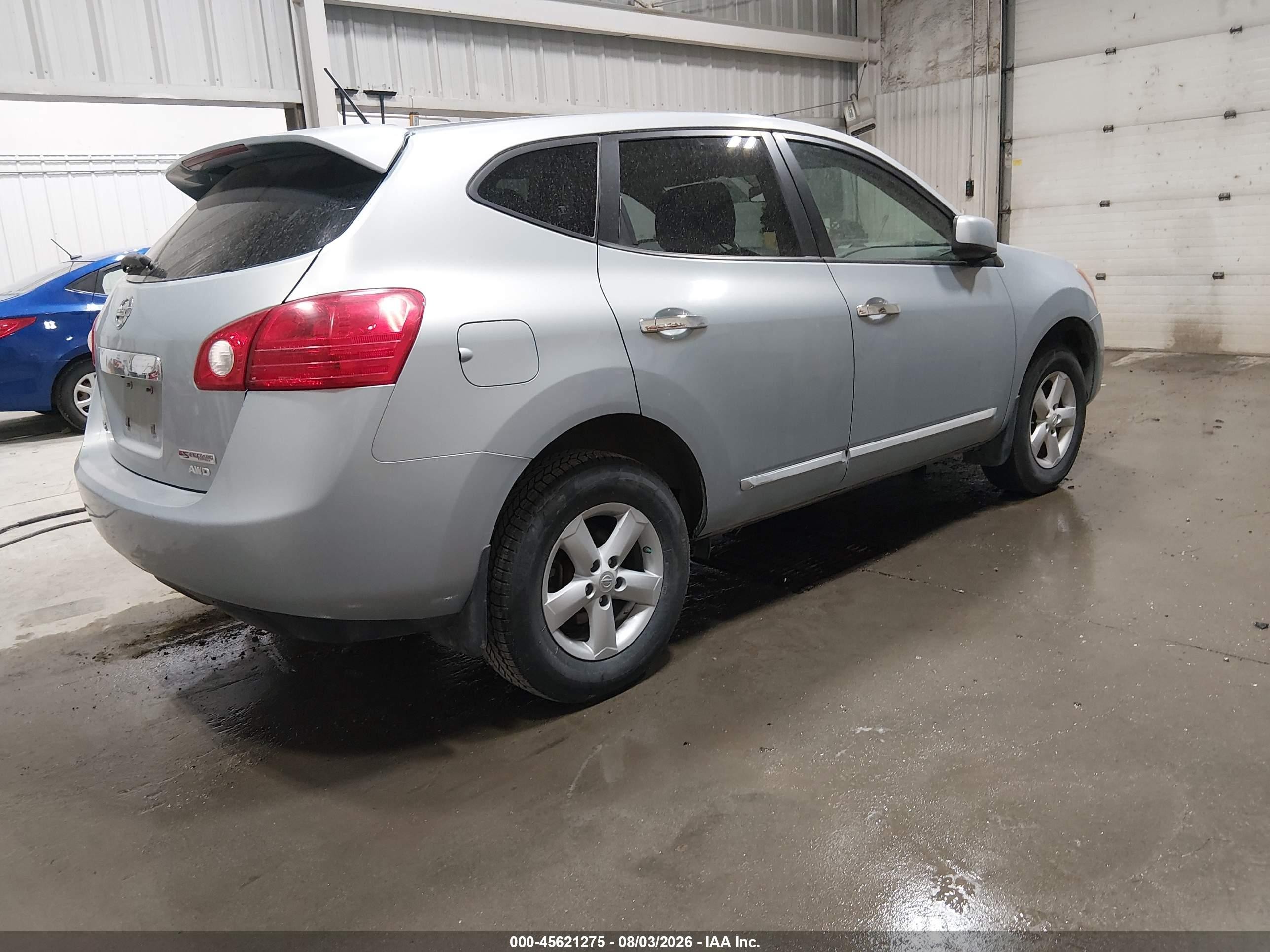 2013 Nissan Rogue S Light Blue vin: JN8AS5MV3DW126197
