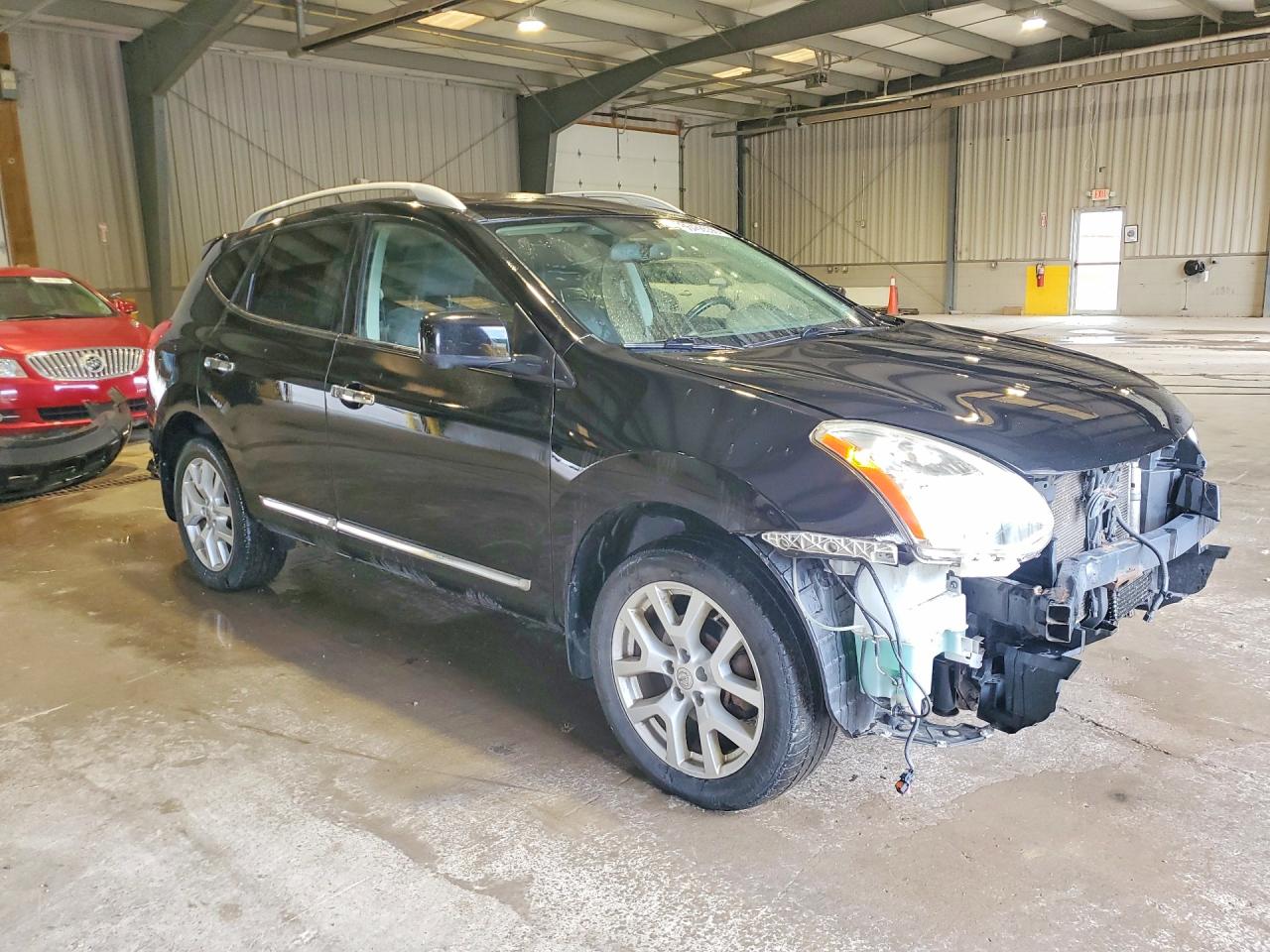 2013 Nissan Rogue S Black vin: JN8AS5MV3DW140813