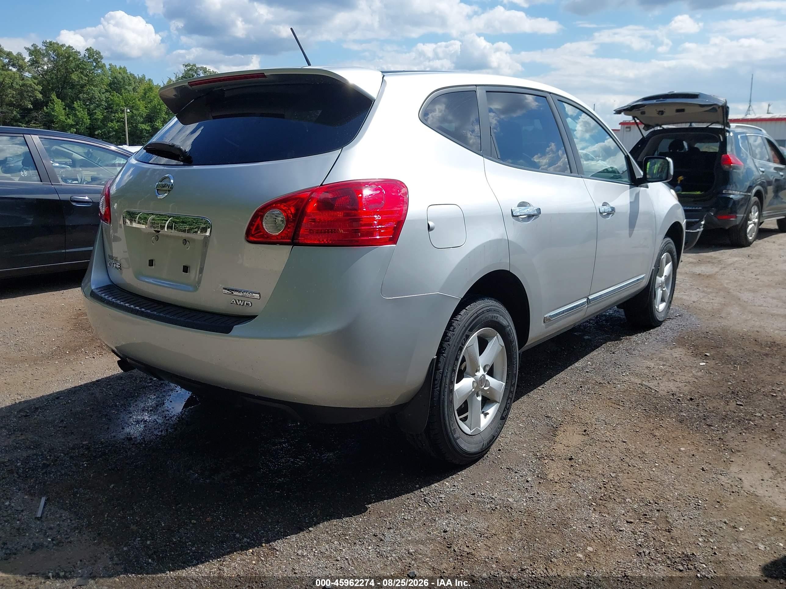 2013 Nissan Rogue S Gray vin: JN8AS5MV3DW606692