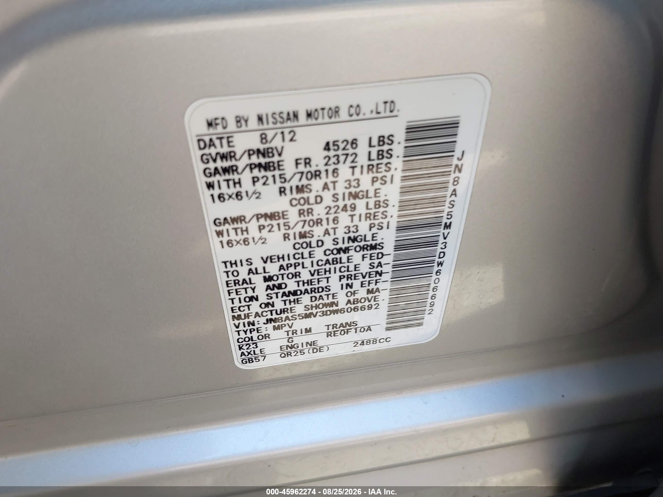 2013 Nissan Rogue S Gray vin: JN8AS5MV3DW606692