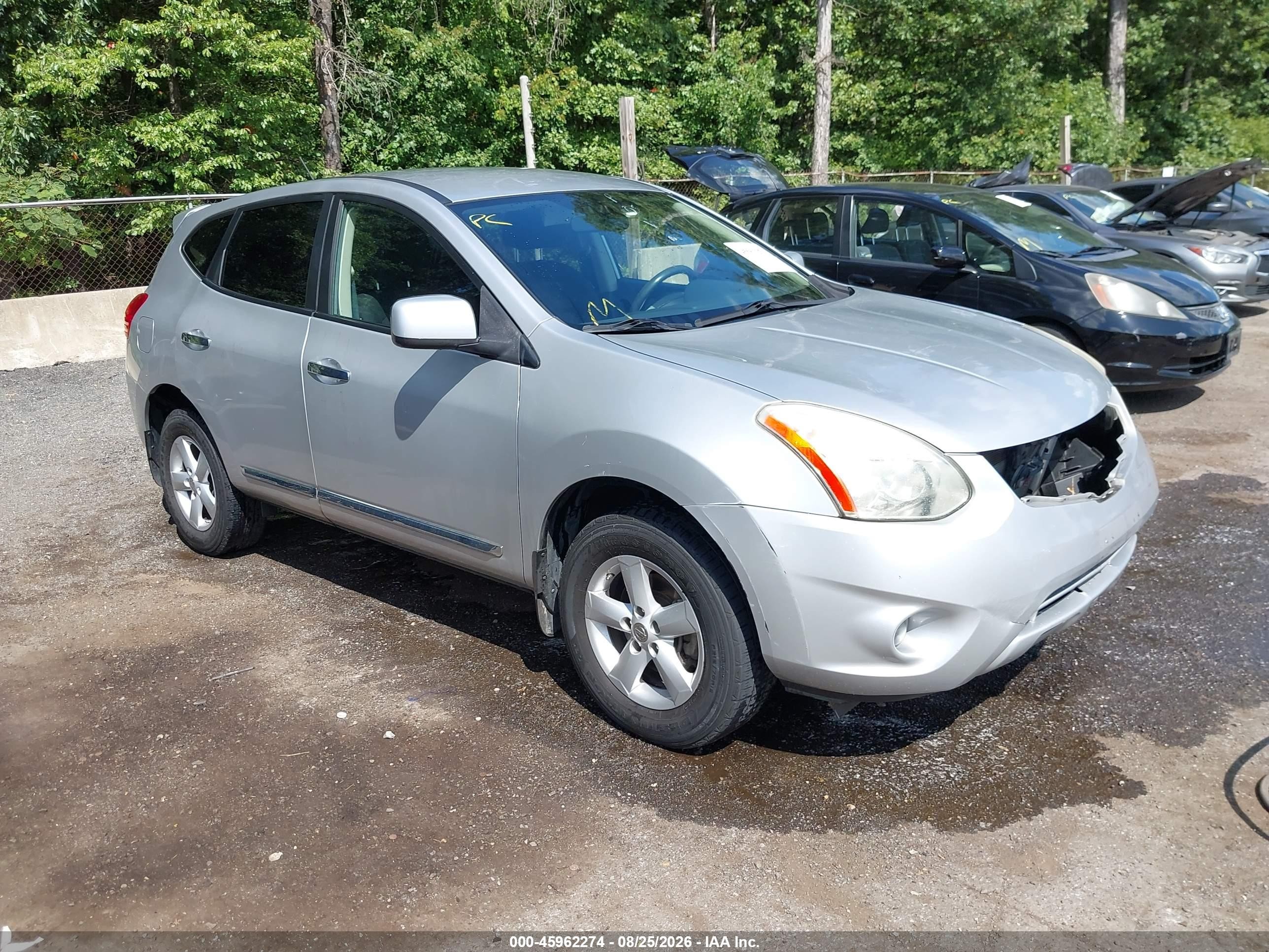 2013 Nissan Rogue S Gray vin: JN8AS5MV3DW606692