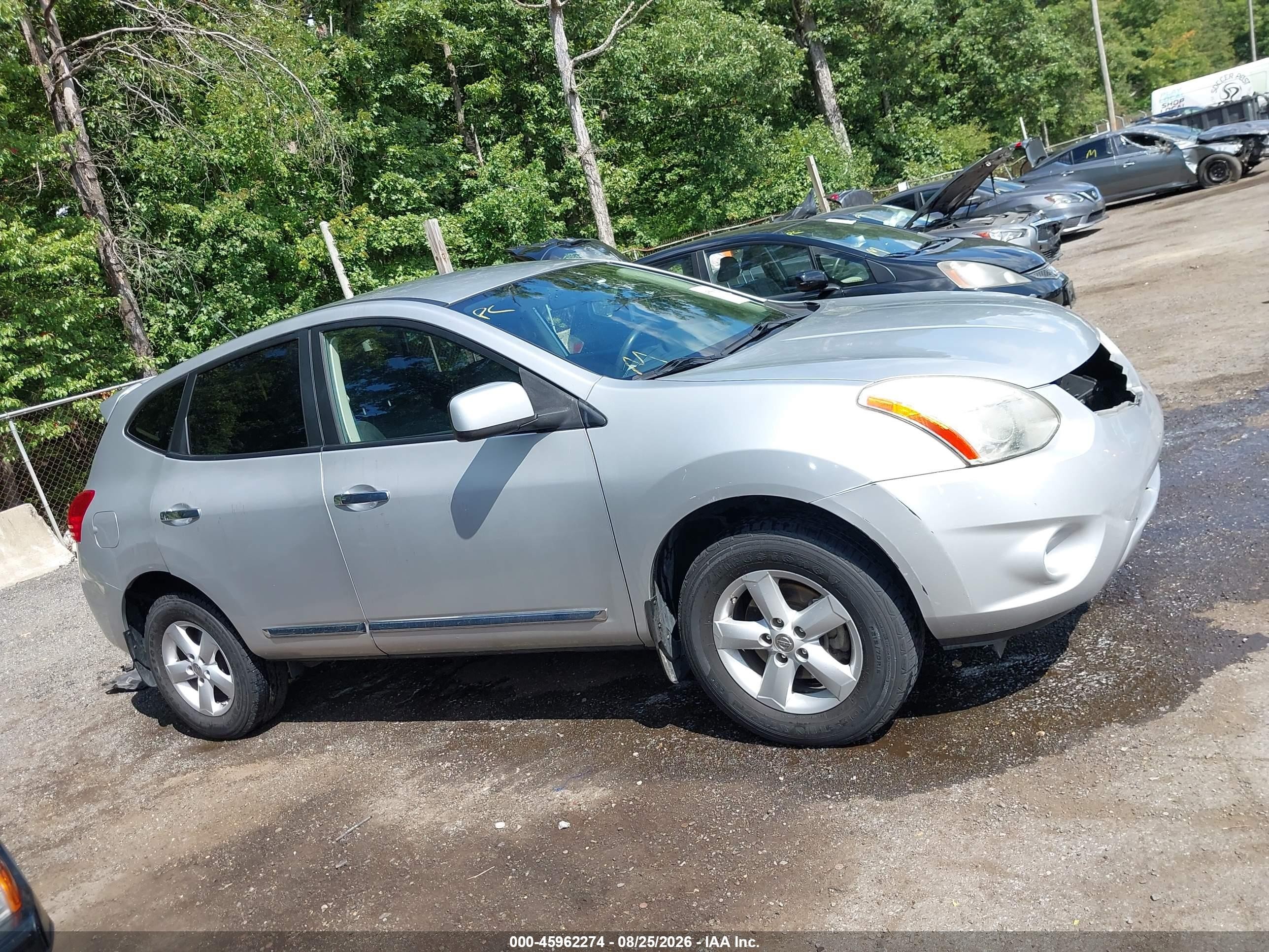 2013 Nissan Rogue S Gray vin: JN8AS5MV3DW606692