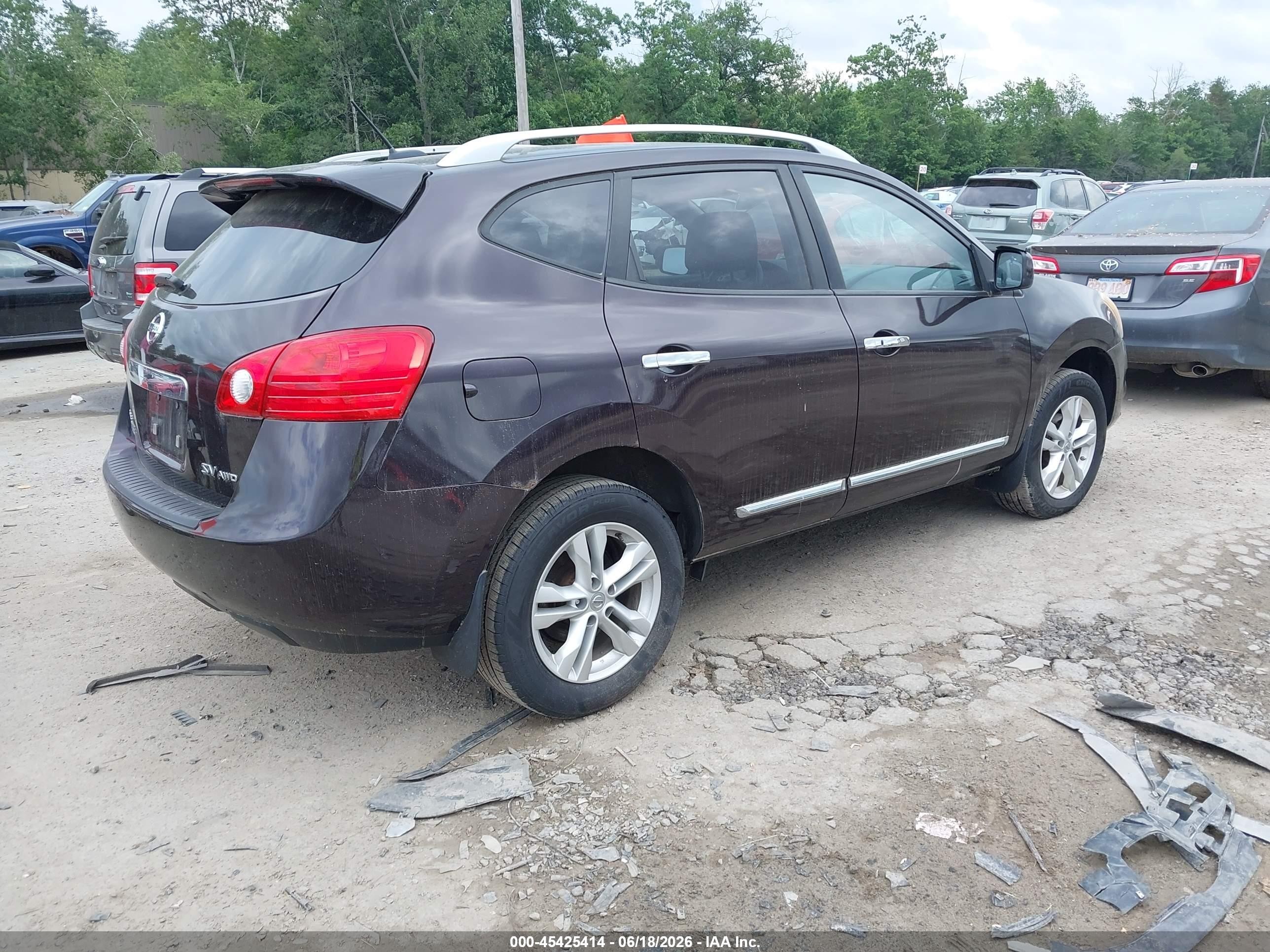 2013 Nissan Rogue Sv Black vin: JN8AS5MV3DW607728