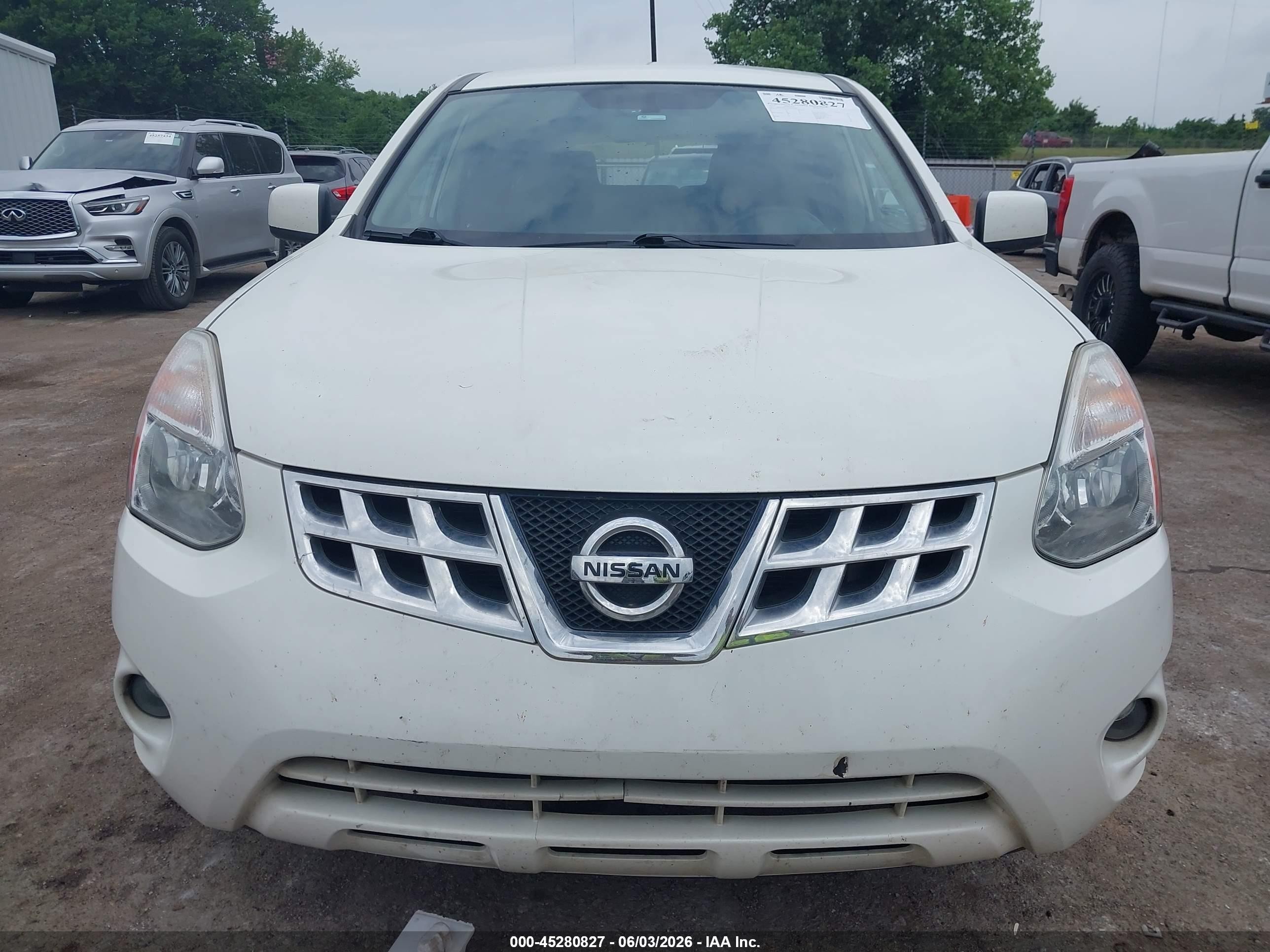 2013 Nissan Rogue S White vin: JN8AS5MV3DW620995