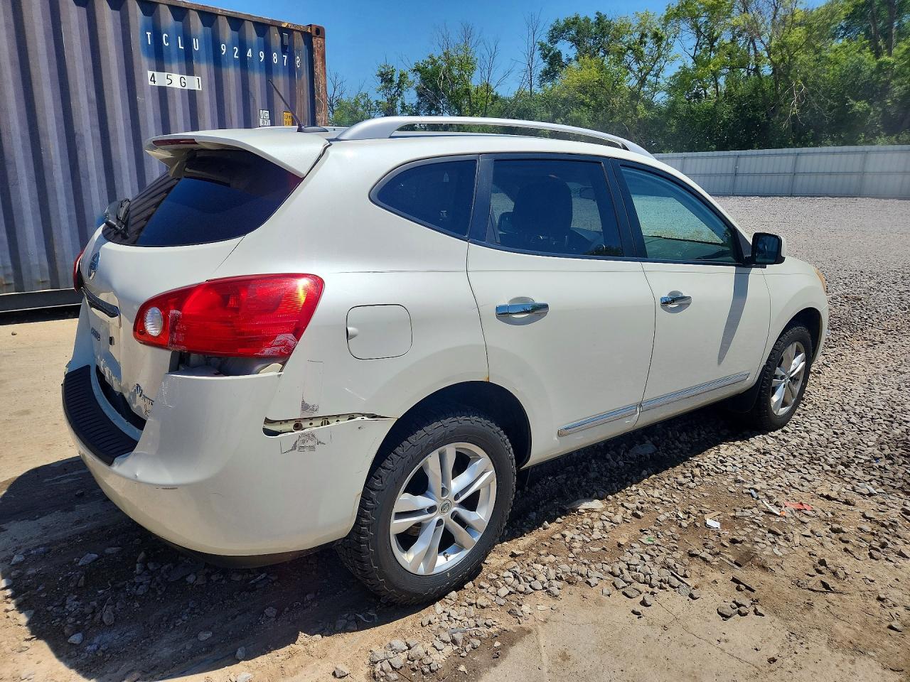 2013 Nissan Rogue S White vin: JN8AS5MV3DW622844