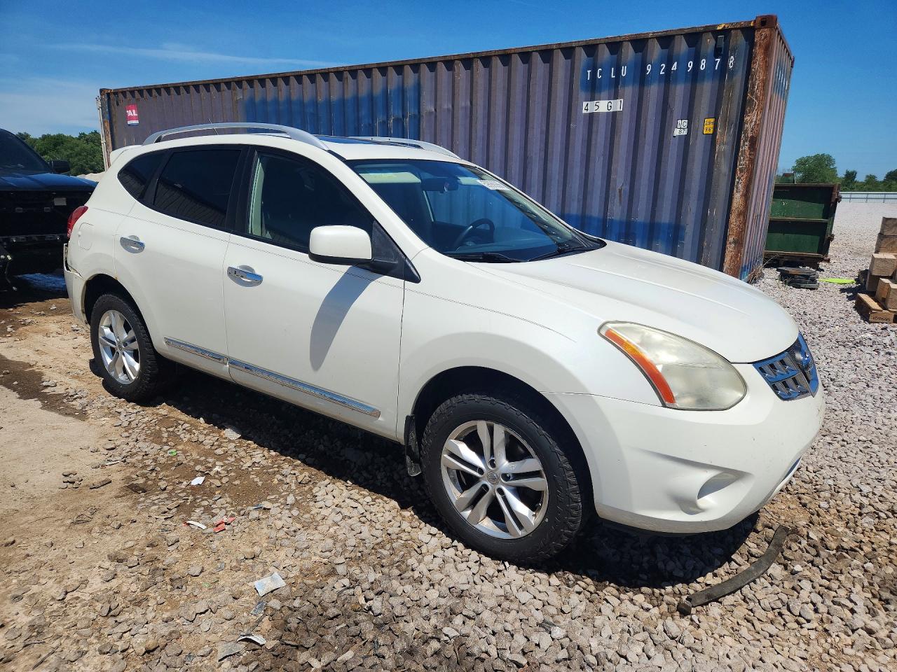 2013 Nissan Rogue S White vin: JN8AS5MV3DW622844