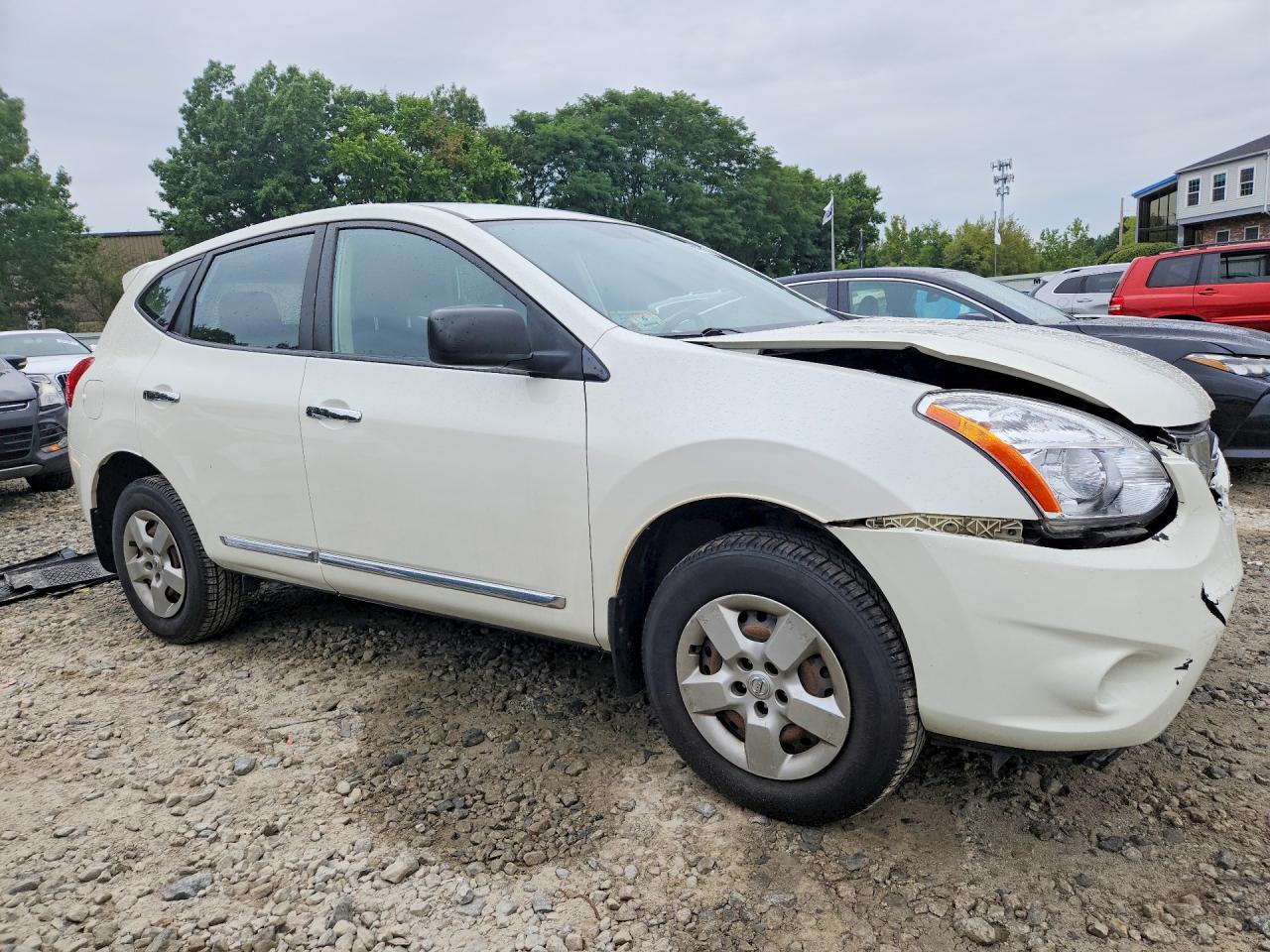 2013 Nissan Rogue S White vin: JN8AS5MV3DW624206