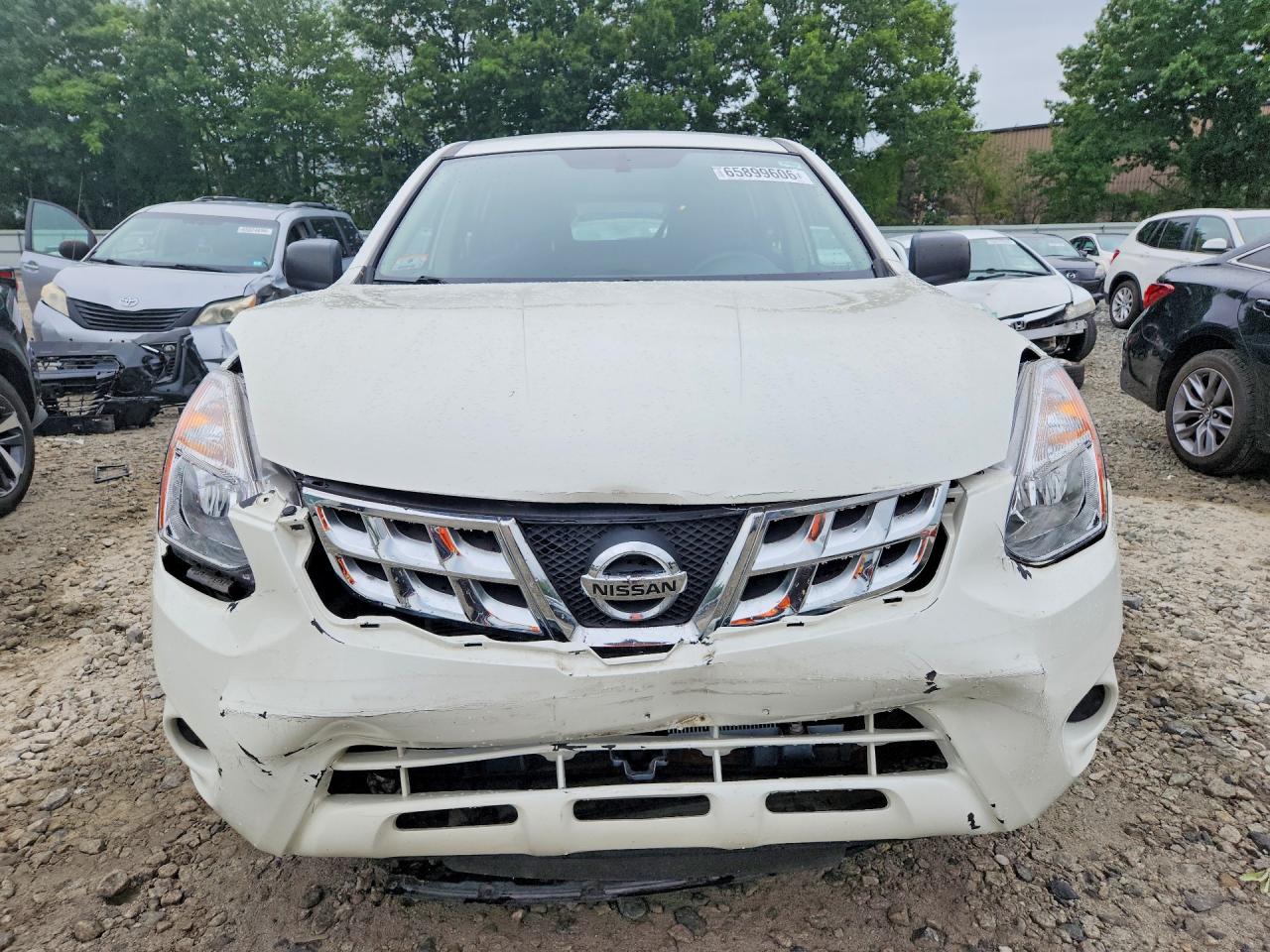 2013 Nissan Rogue S White vin: JN8AS5MV3DW624206