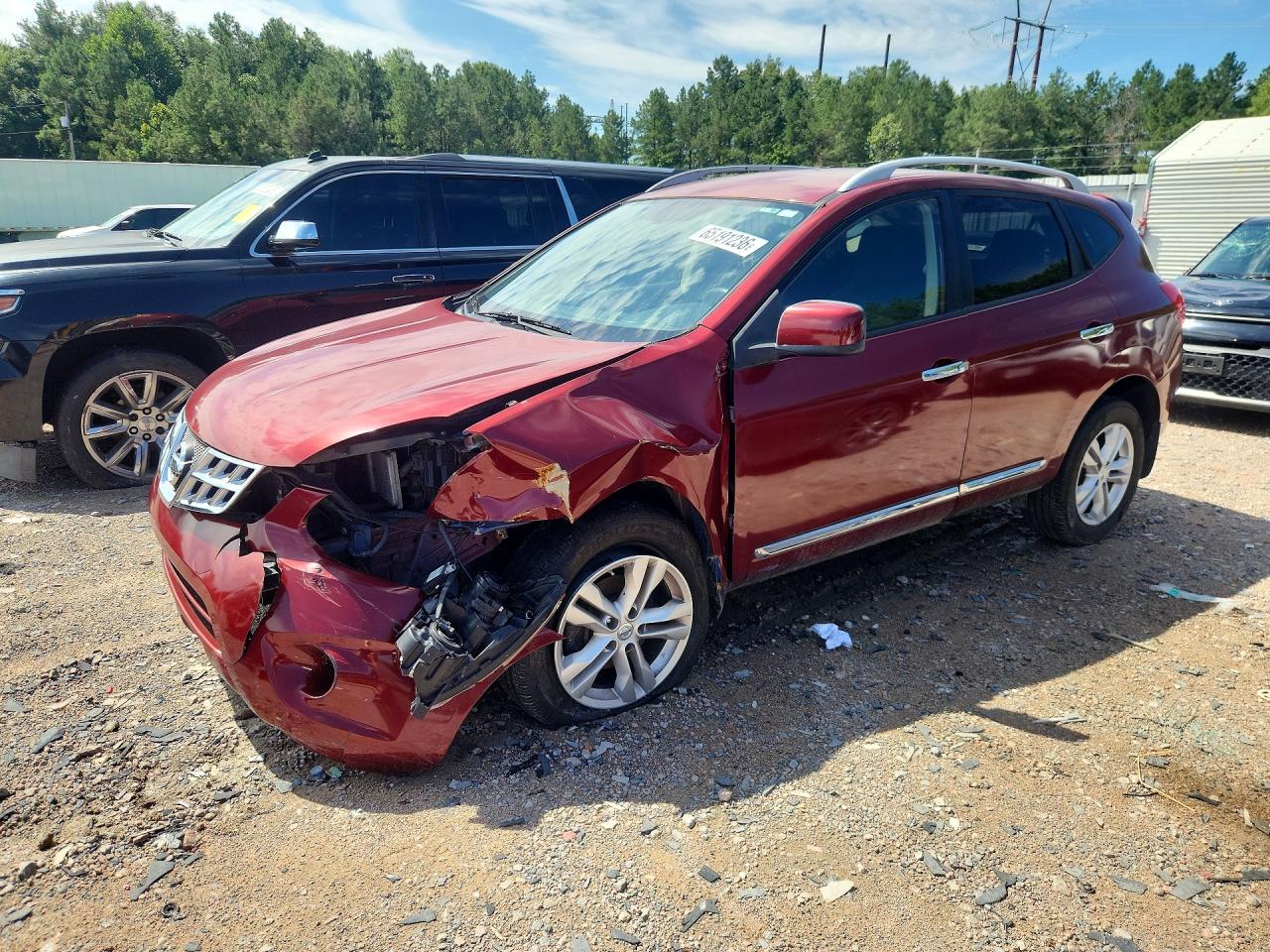 2013 Nissan Rogue S Red vin: JN8AS5MV3DW633455