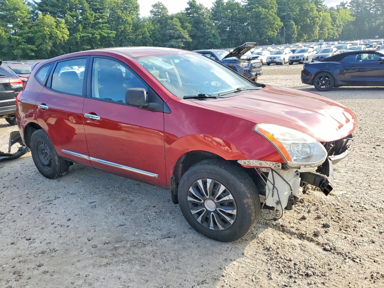 2013 Nissan Rogue S Red vin: JN8AS5MV3DW652846