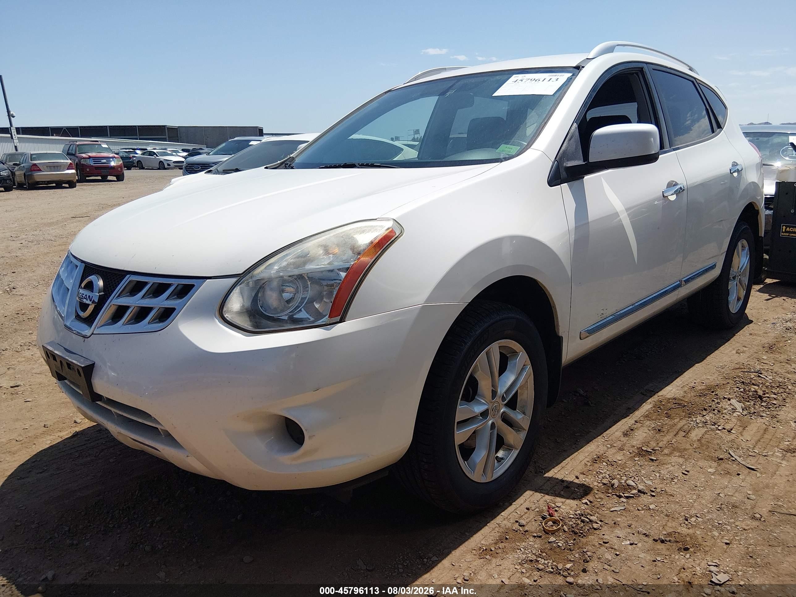 2013 Nissan Rogue Sv White vin: JN8AS5MV3DW653320